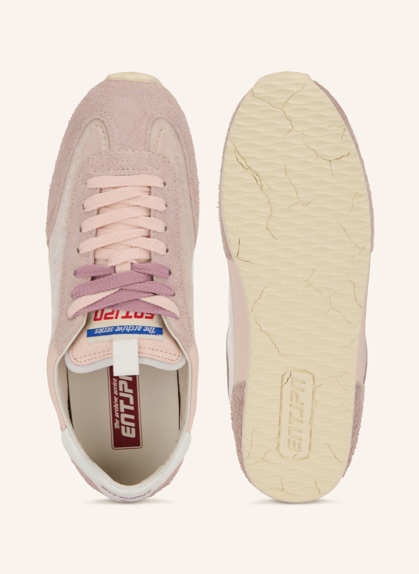 ENTERPRISE JAPAN Sneaker ENTJPN '61 02: ECRU / HELLLILA
