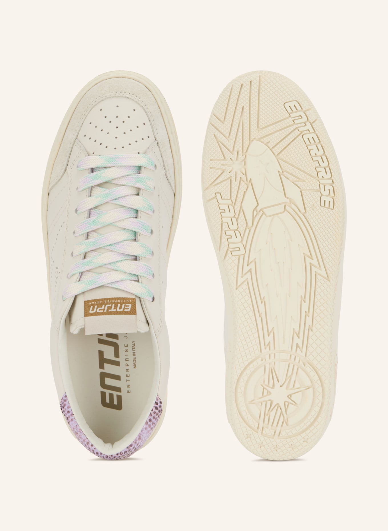 ENTERPRISE JAPAN Sneaker JUPITER ROCKET 5: CRÈME / BRUIN / LICHTPAARS