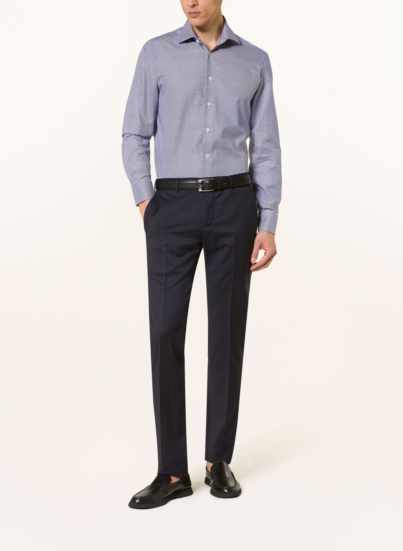 van Laack VL-RIVARA-TF Tailor Fit Shirt: DARK BLUE / WHITE