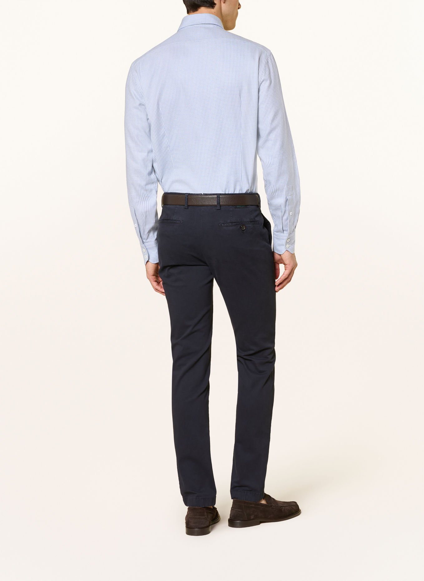 van Laack Flannel Shirt VL-RIVAR-PTFK Regular Fit: LIGHT BLUE / WHITE