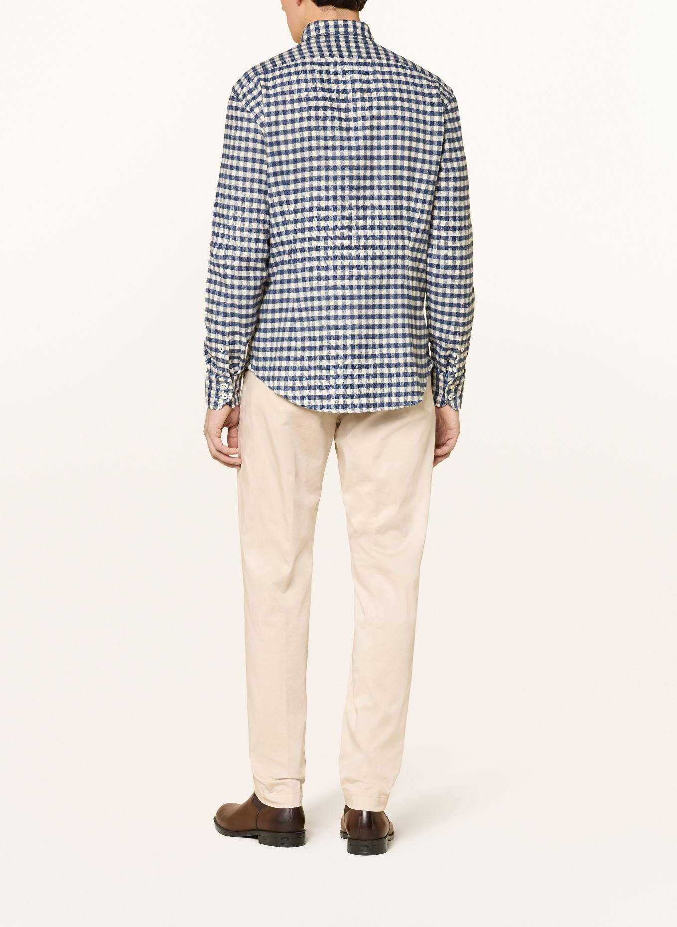 van Laack Flanellhemd VL-ROY-TFK Tailor Fit: DUNKELBLAU / WEISS