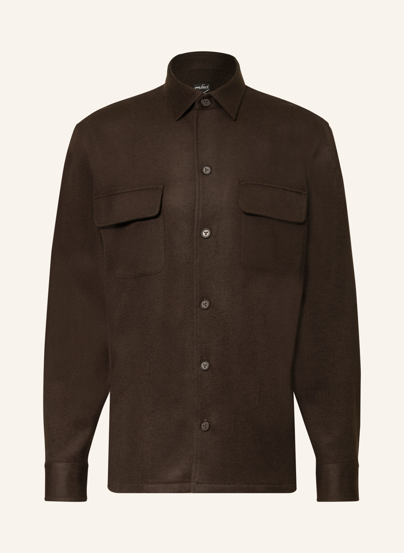 van Laack Overshirt VL-REYDIN-K: DARK BROWN