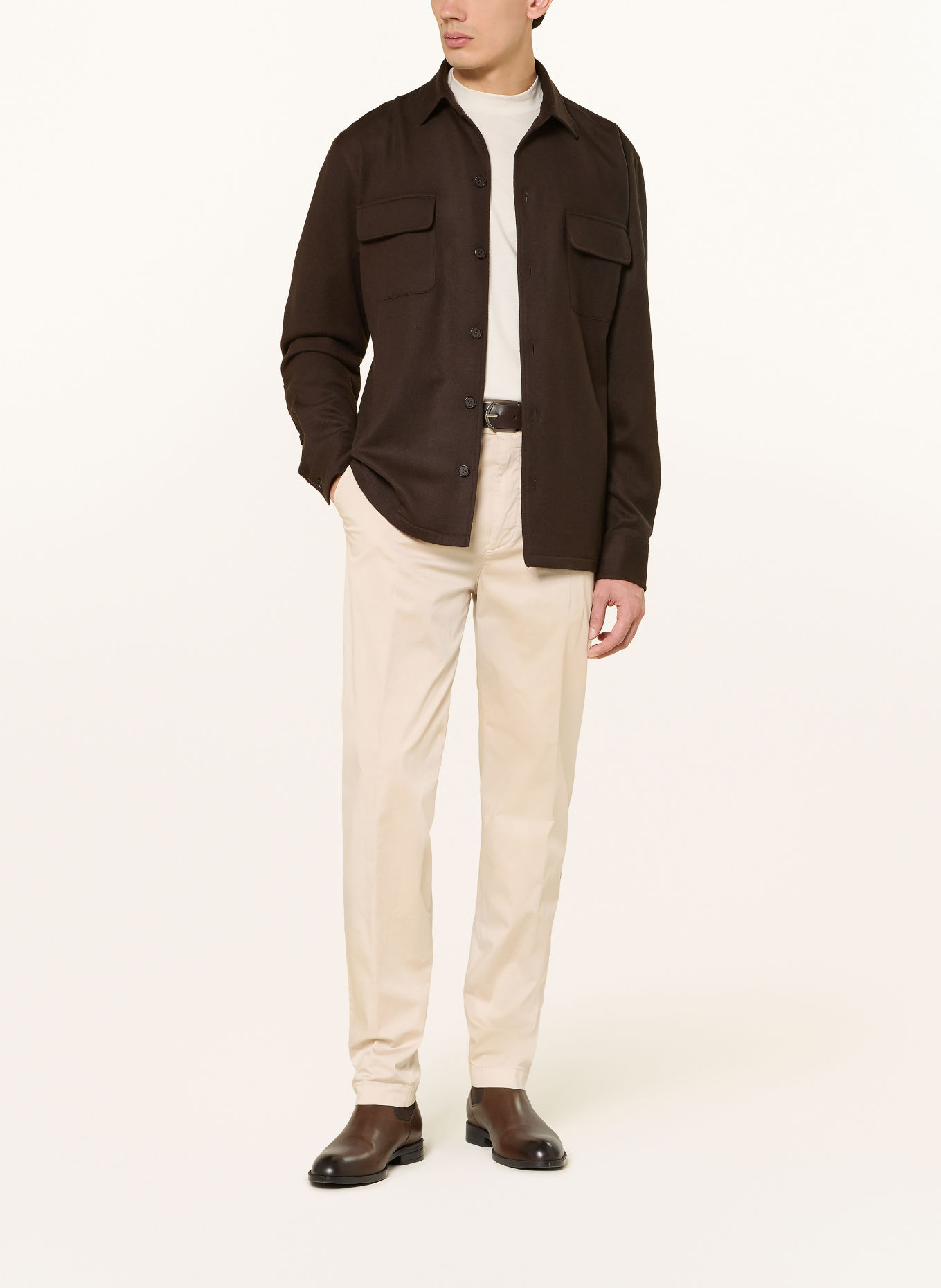van Laack Overshirt VL-REYDIN-K: DARK BROWN