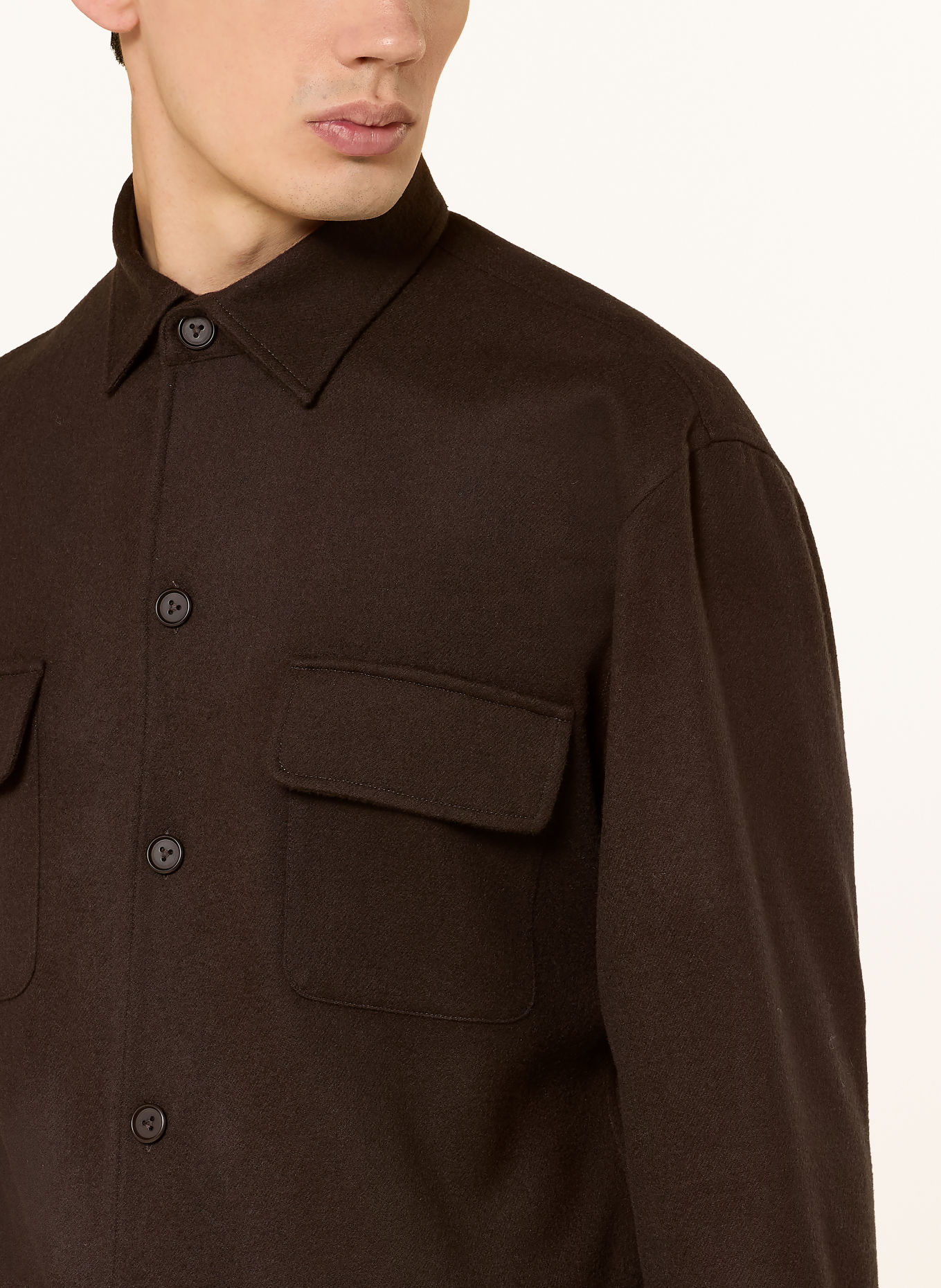 van Laack Overshirt VL-REYDIN-K: DARK BROWN