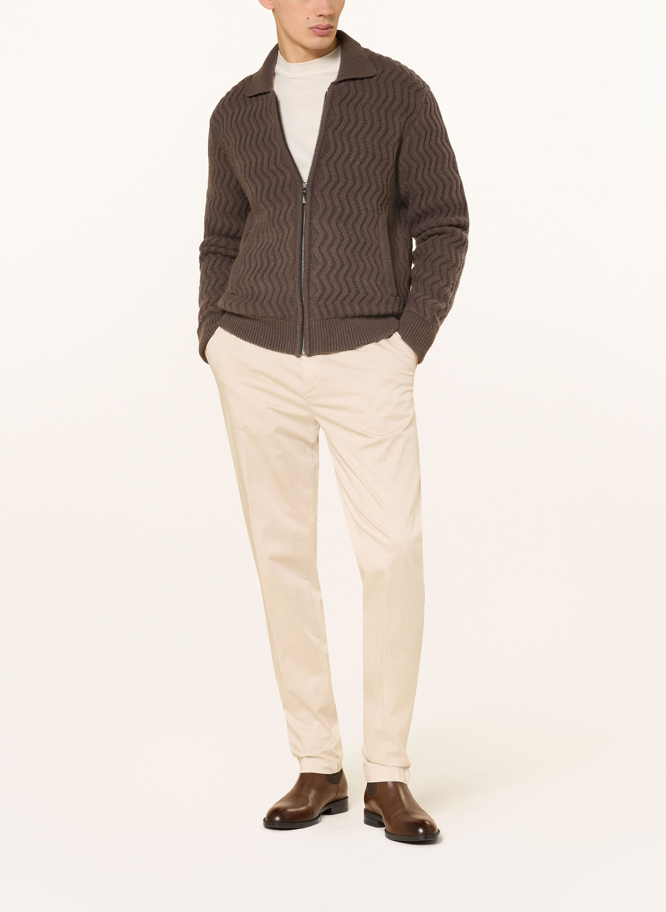 van Laack Cardigan VL-SEDRO-XX: DARK BROWN