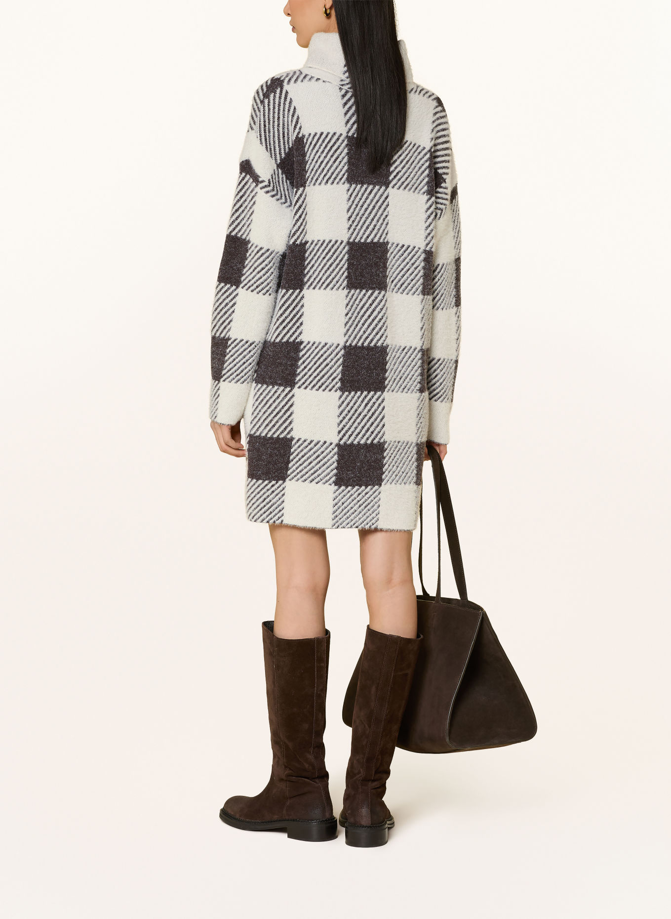 BARBOUR INTERNATIONAL Robe en maille AMAYA: ÉCRU / MARRON FONCÉ