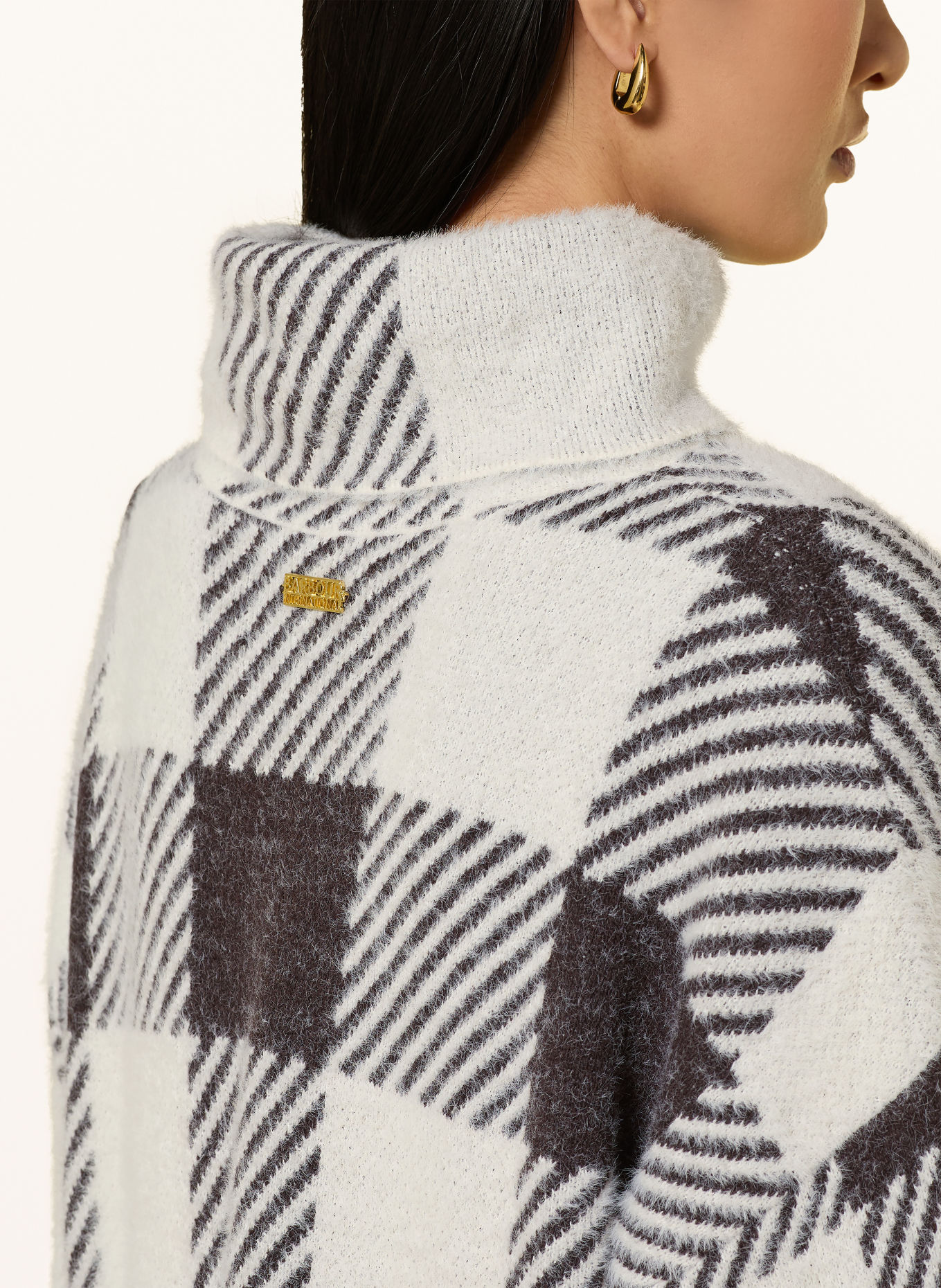 BARBOUR INTERNATIONAL Robe en maille AMAYA: ÉCRU / MARRON FONCÉ