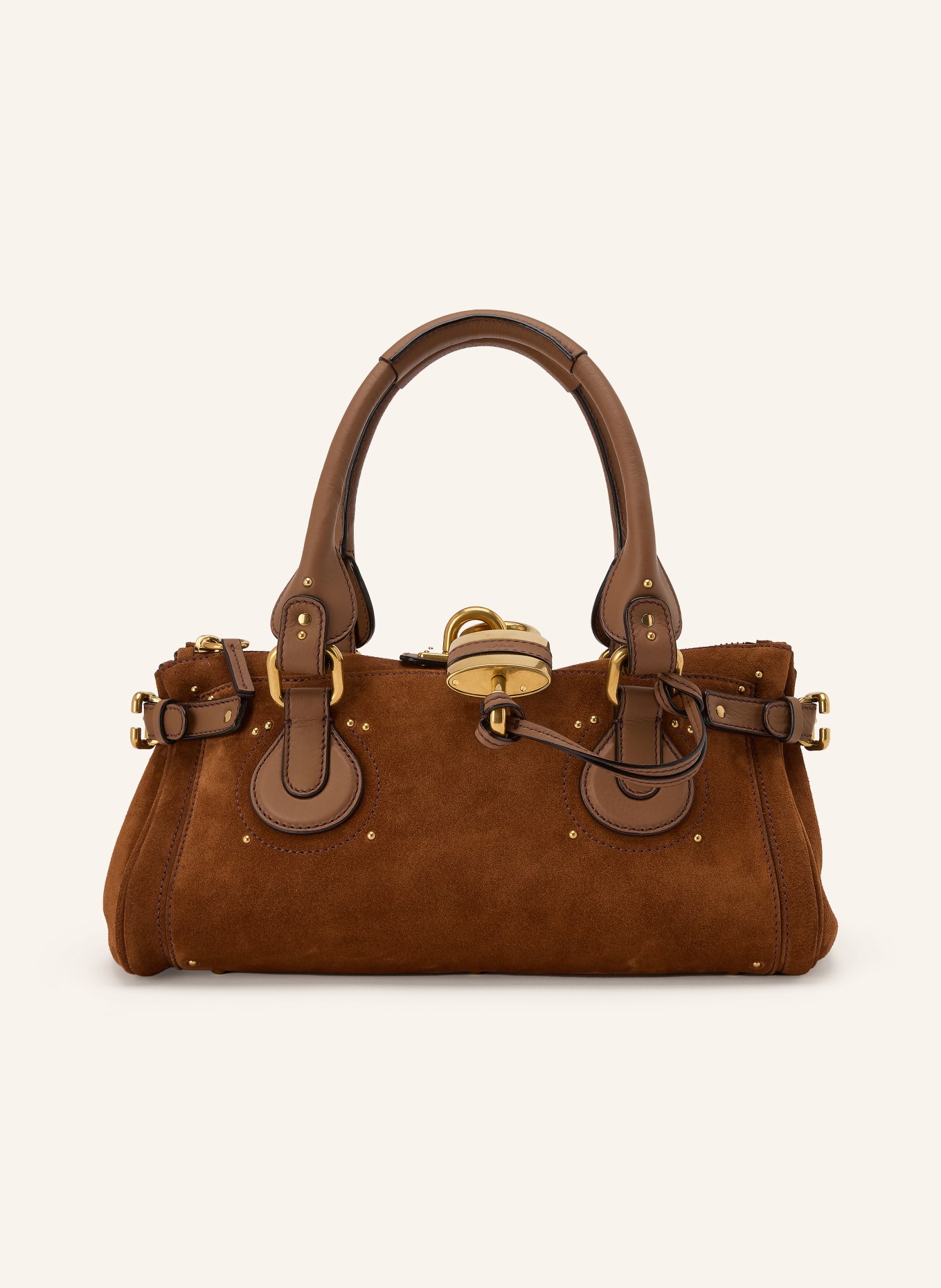 Chloé Torebka PADDINGTON z nitami: 206 Vintage Brown