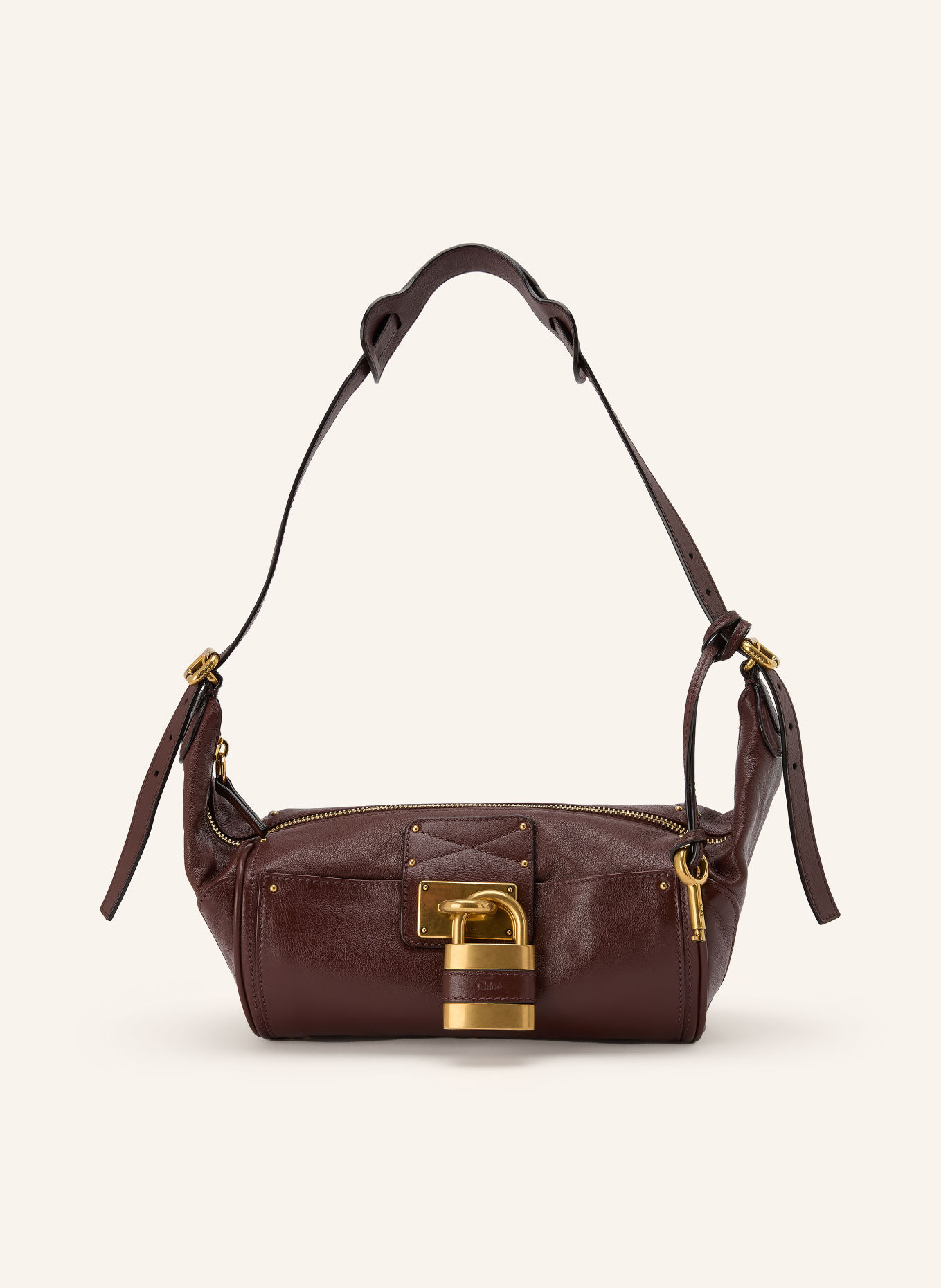 Chloé Skuldertaske PADDINGTON med nitter: 27M Crafty Brown