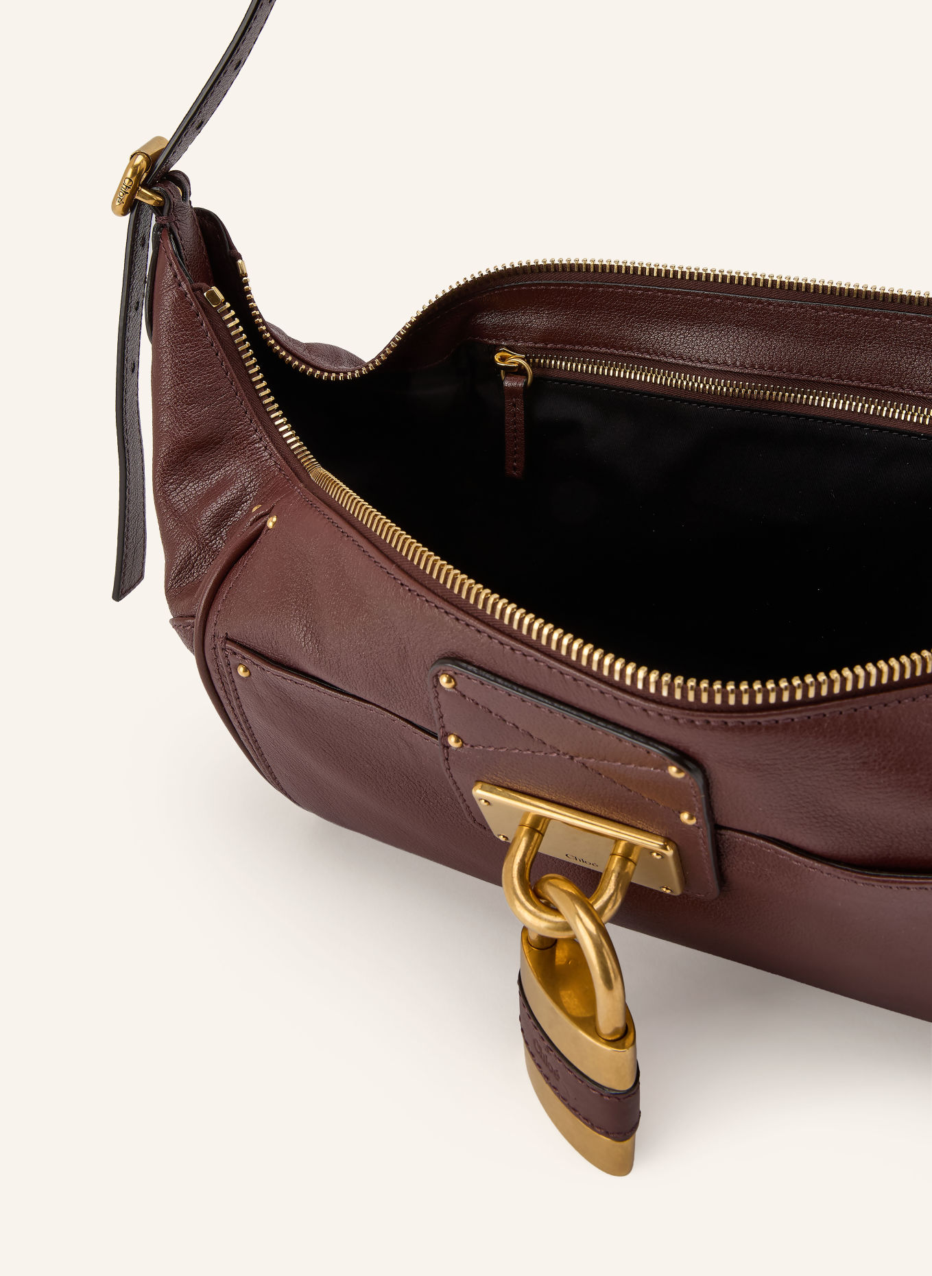 Chloé Skuldertaske PADDINGTON med nitter: 27M Crafty Brown