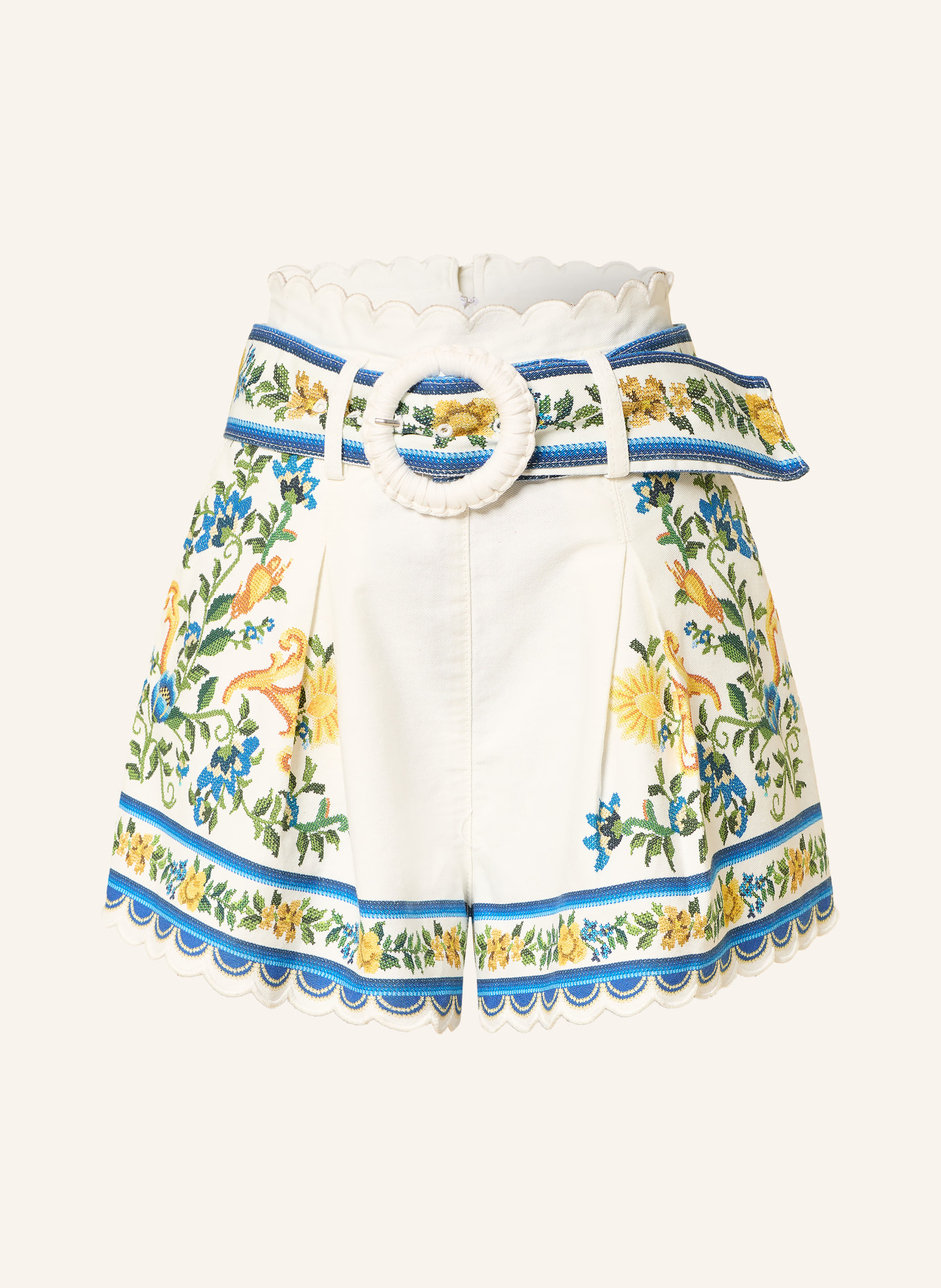 FARM RIO Shorts EMILY: CREME / GRØN / BLÅ
