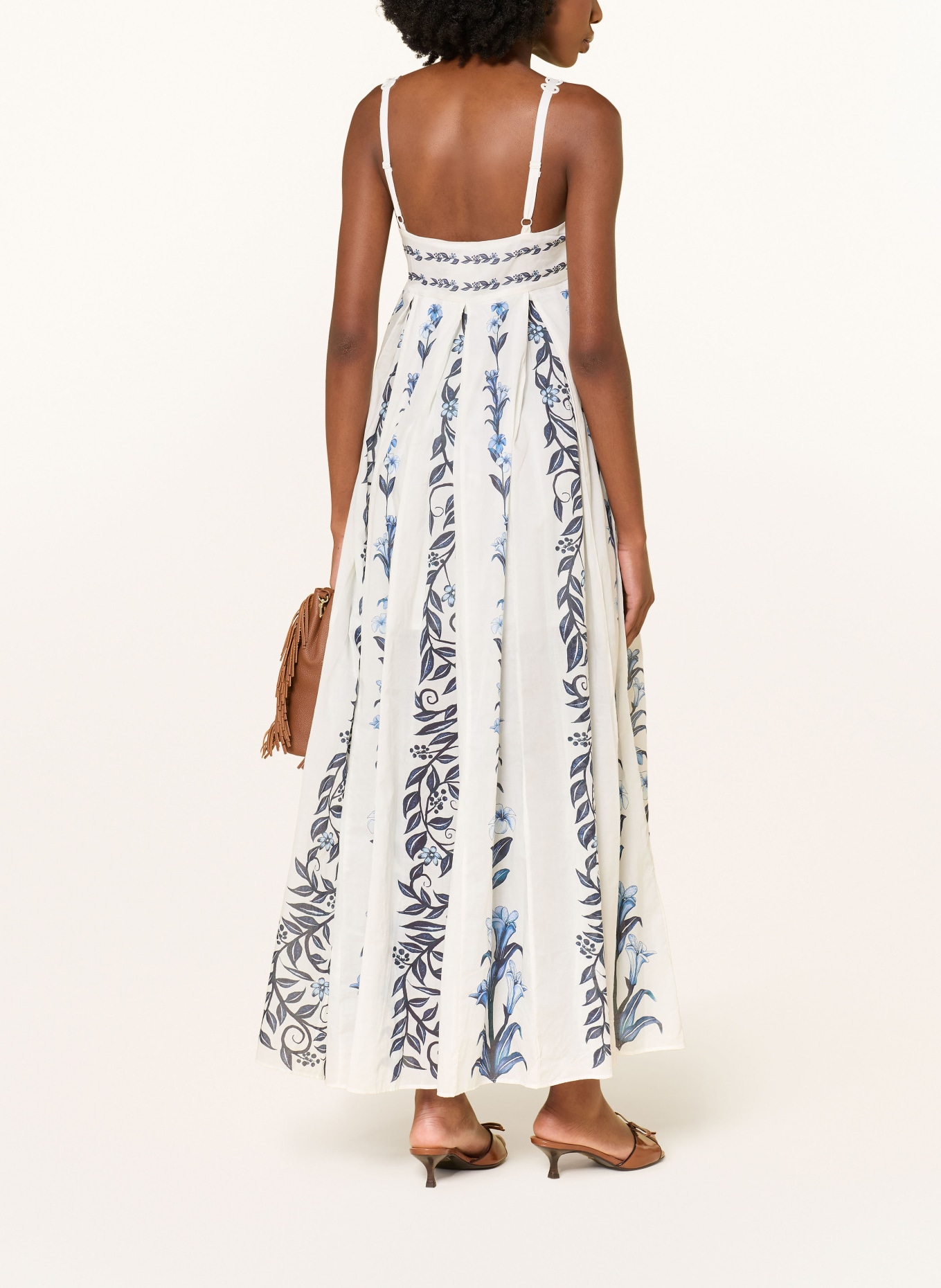 FARM RIO Dress: WHITE / BLUE