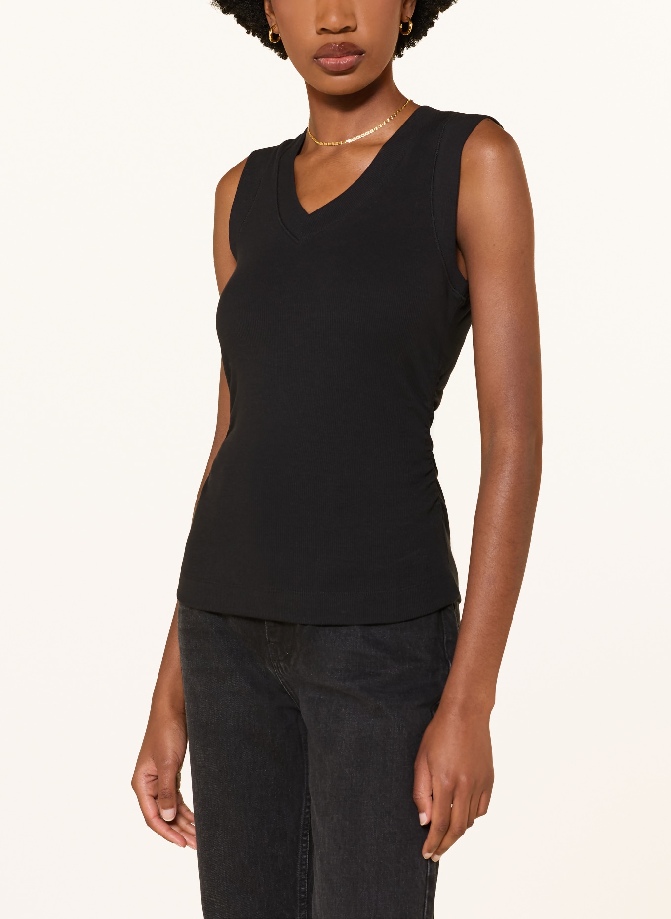 REISS Top SANDY: CZARNY