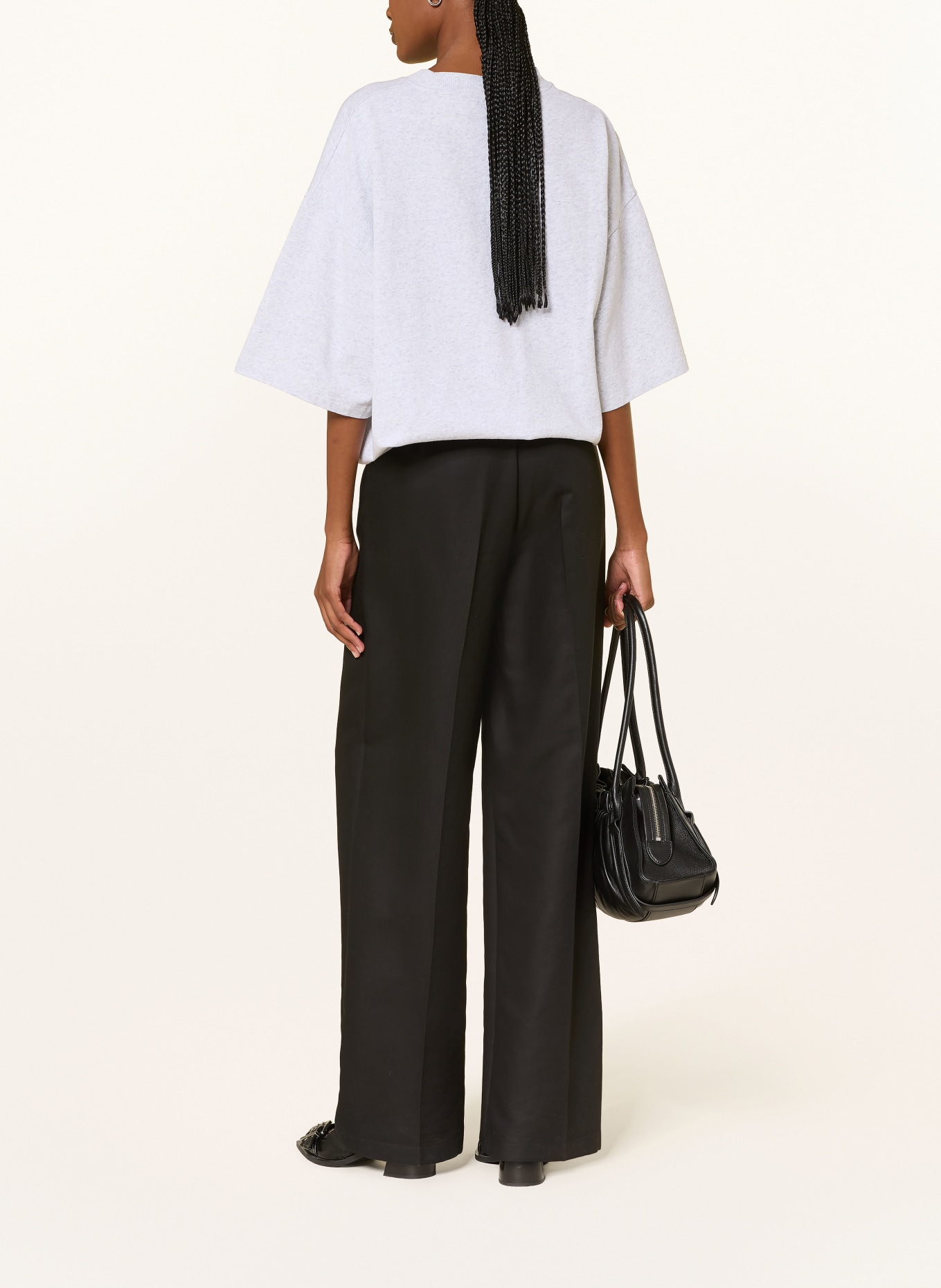 black palms Oversized Shirt ICONIC: LIGHT GRAY