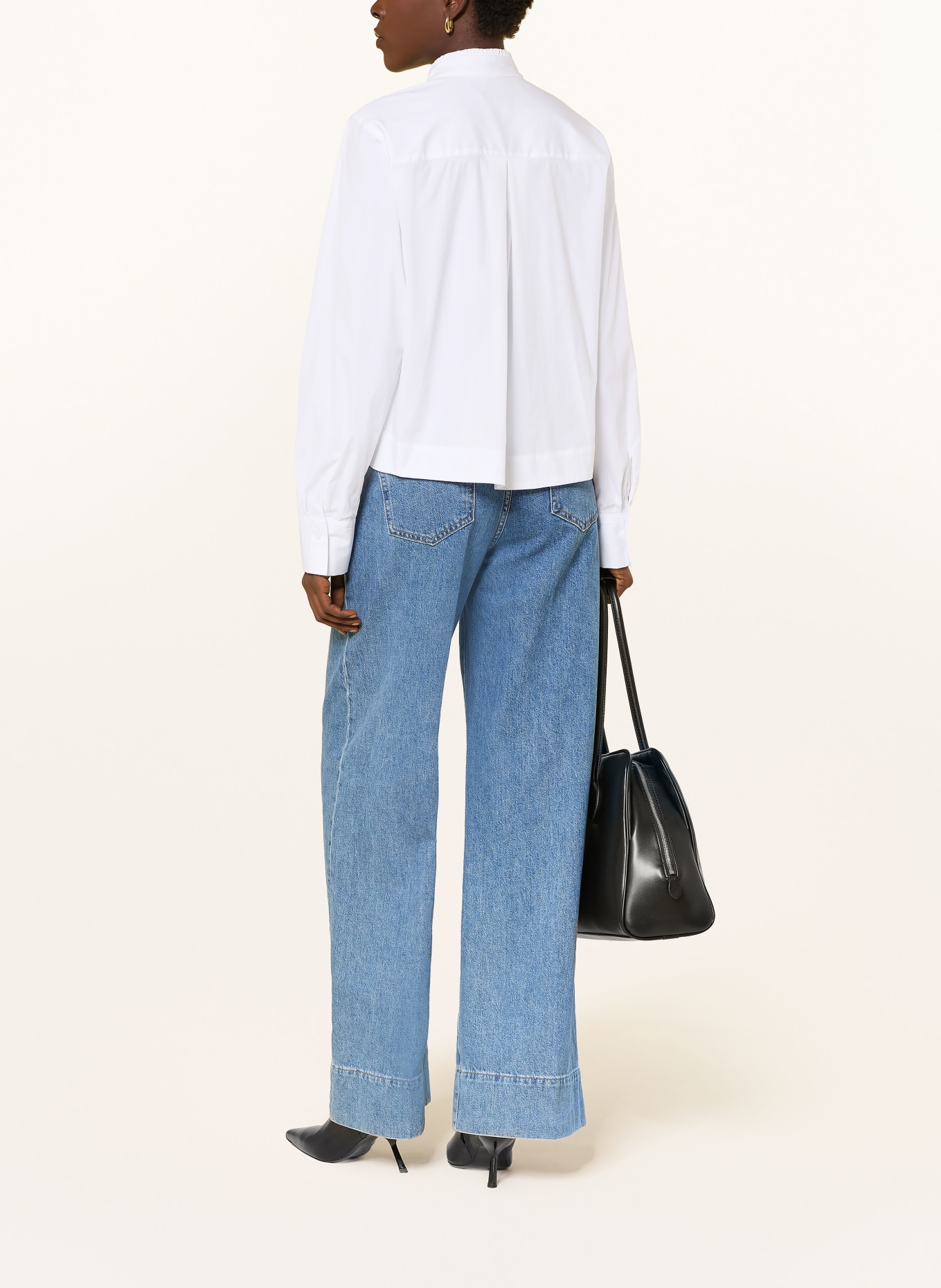 lilienfels Blouse met ruches: WIT