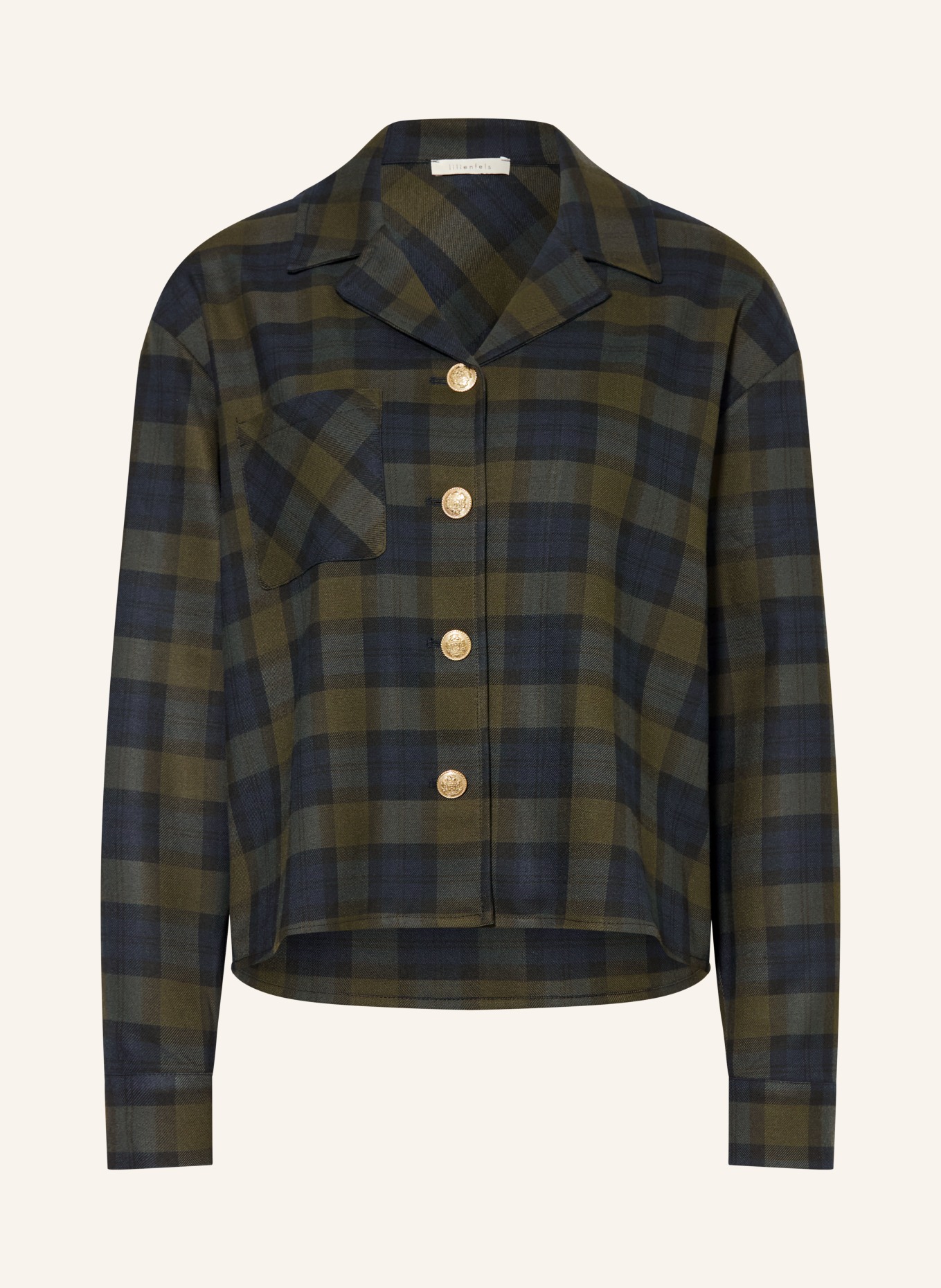 lilienfels Blouse: KHAKI / DARK BLUE / BLACK