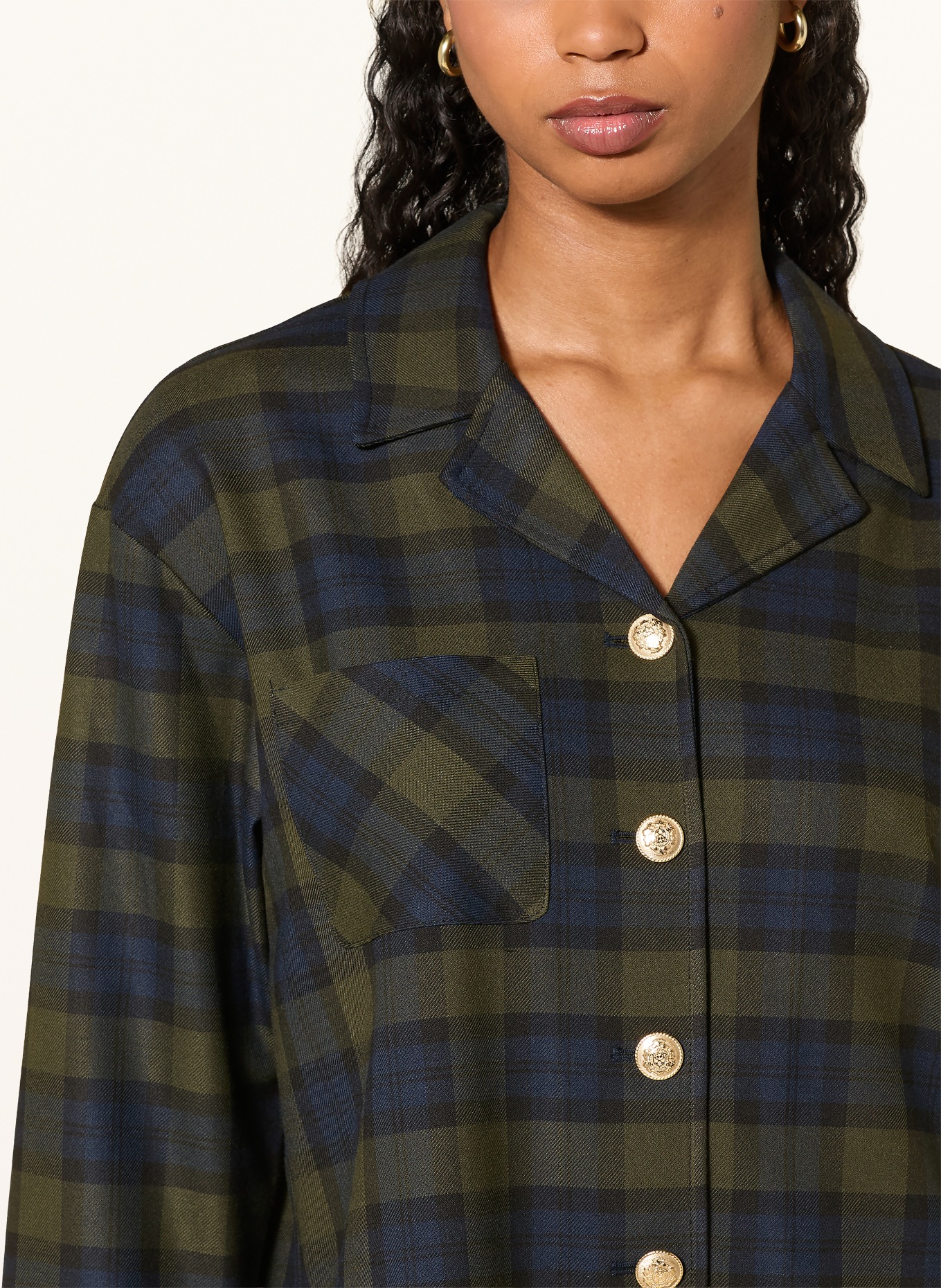 lilienfels Blouse: KHAKI / DARK BLUE / BLACK