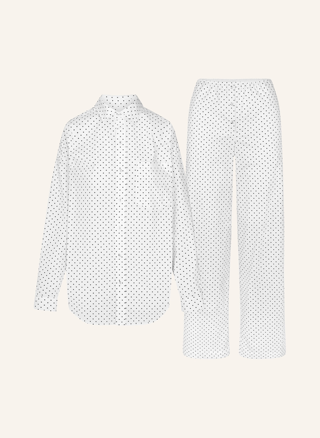 SKIMS Schlafanzug COTTON POPLIN: ONYX DOT PRINT