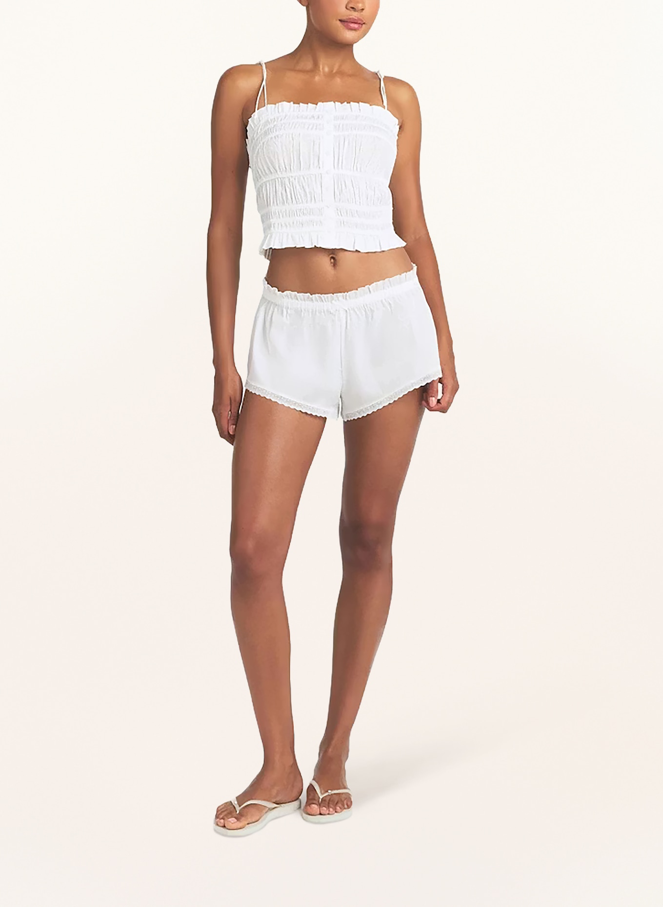 SKIMS Top de pyjama POPLIN APPAREL: SNOW