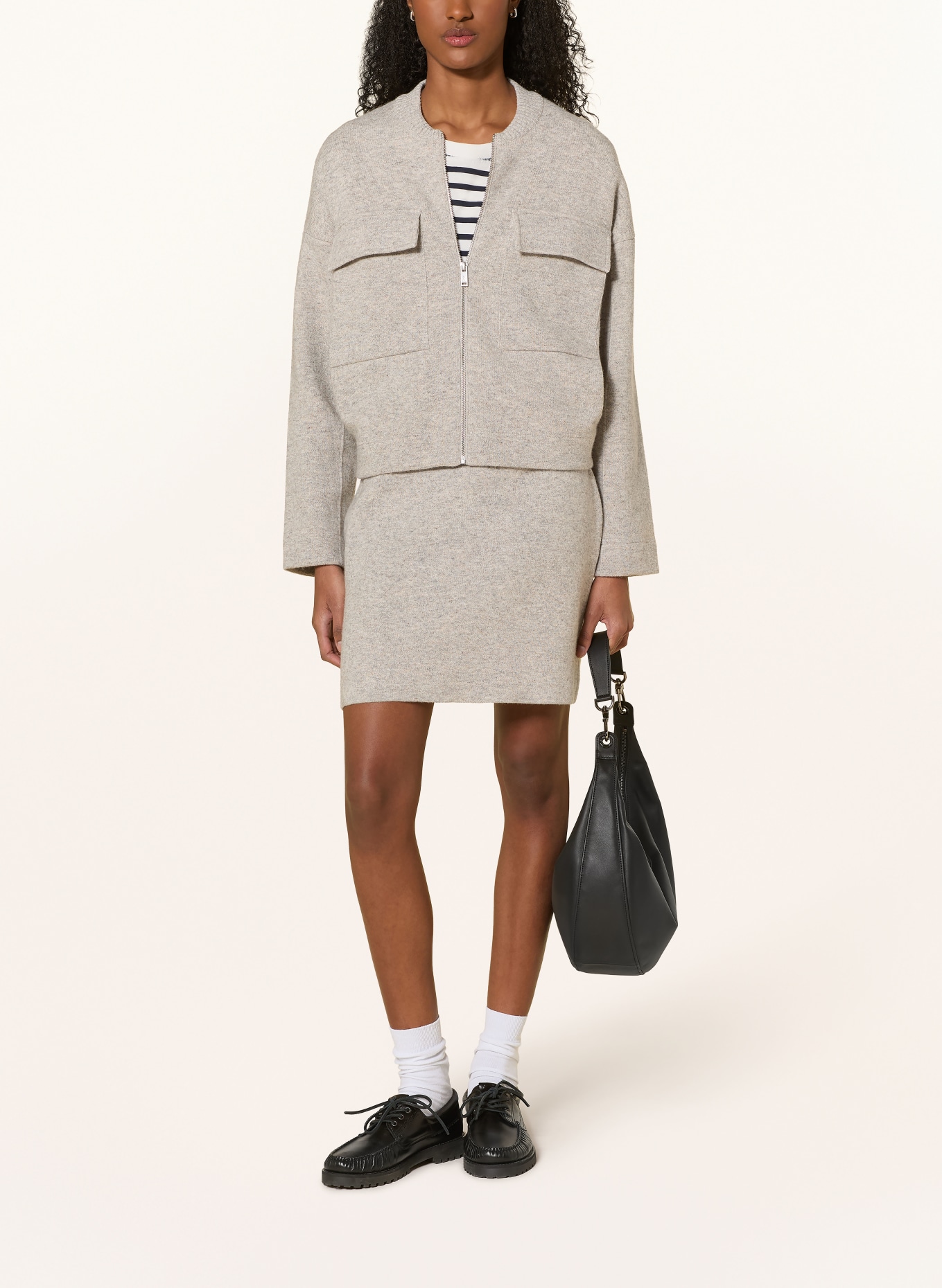 ARMEDANGELS Gebreide blouson: BEIGE