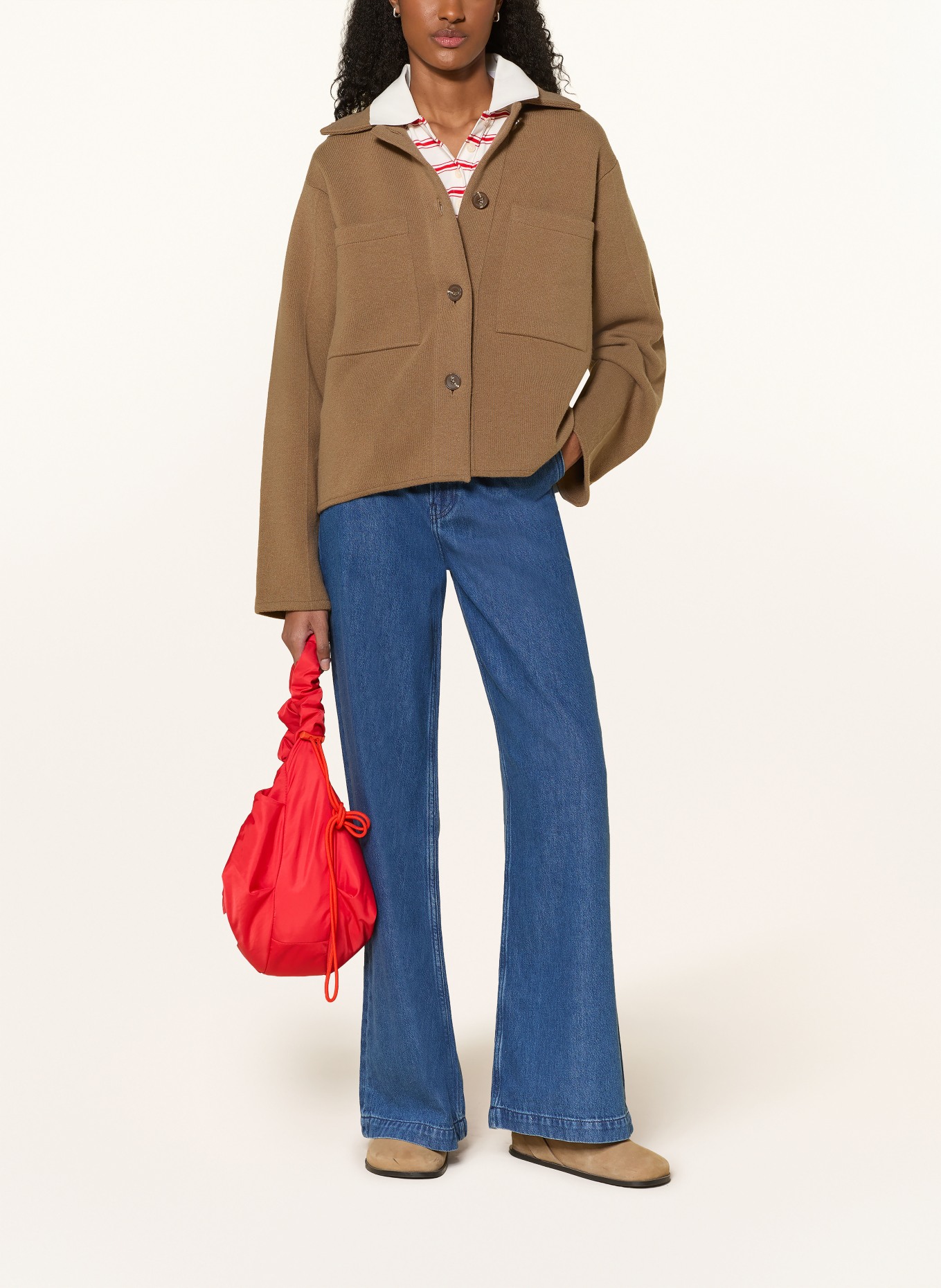 ARMEDANGELS Gebreid vest: CAMEL