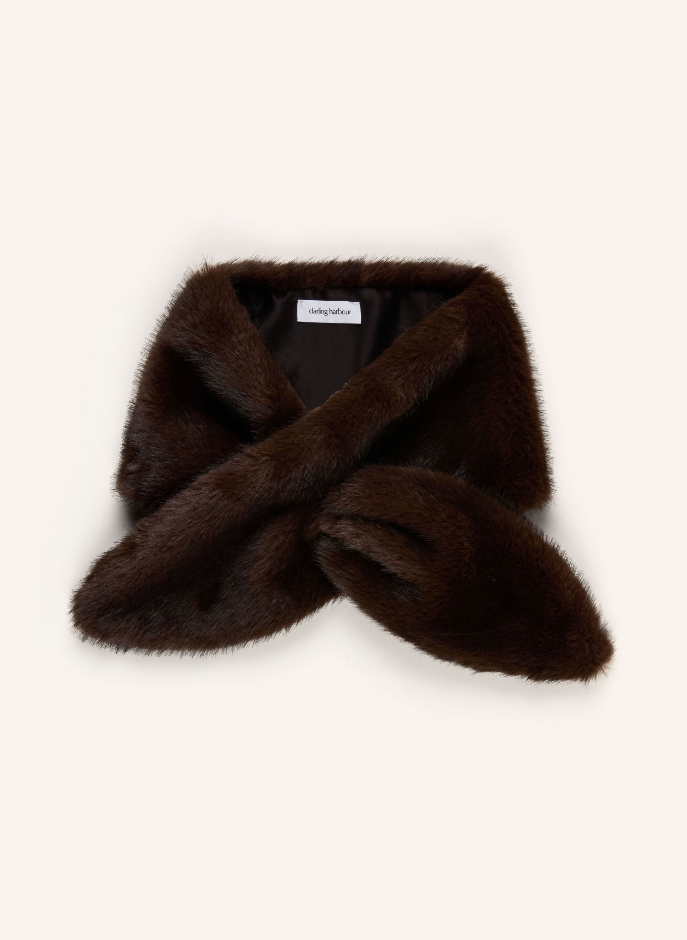 darling harbour Faux fur scarf: BROWN