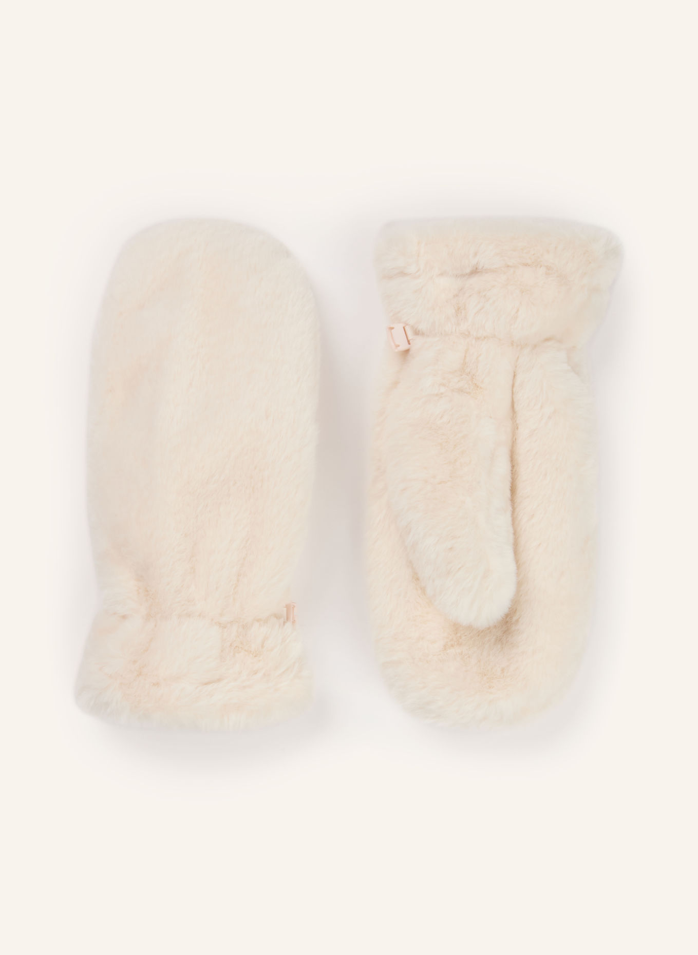 darling harbour Faux fur mittens: OFFWHITE