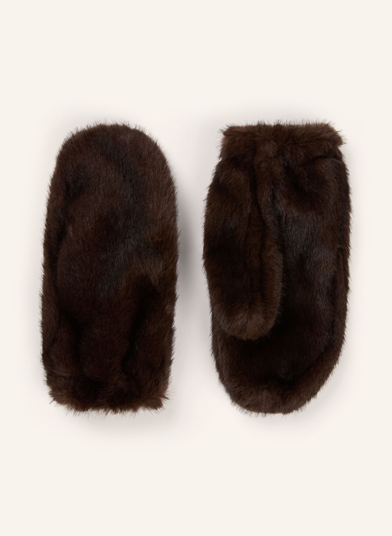 darling harbour Faux fur mittens: BROWN