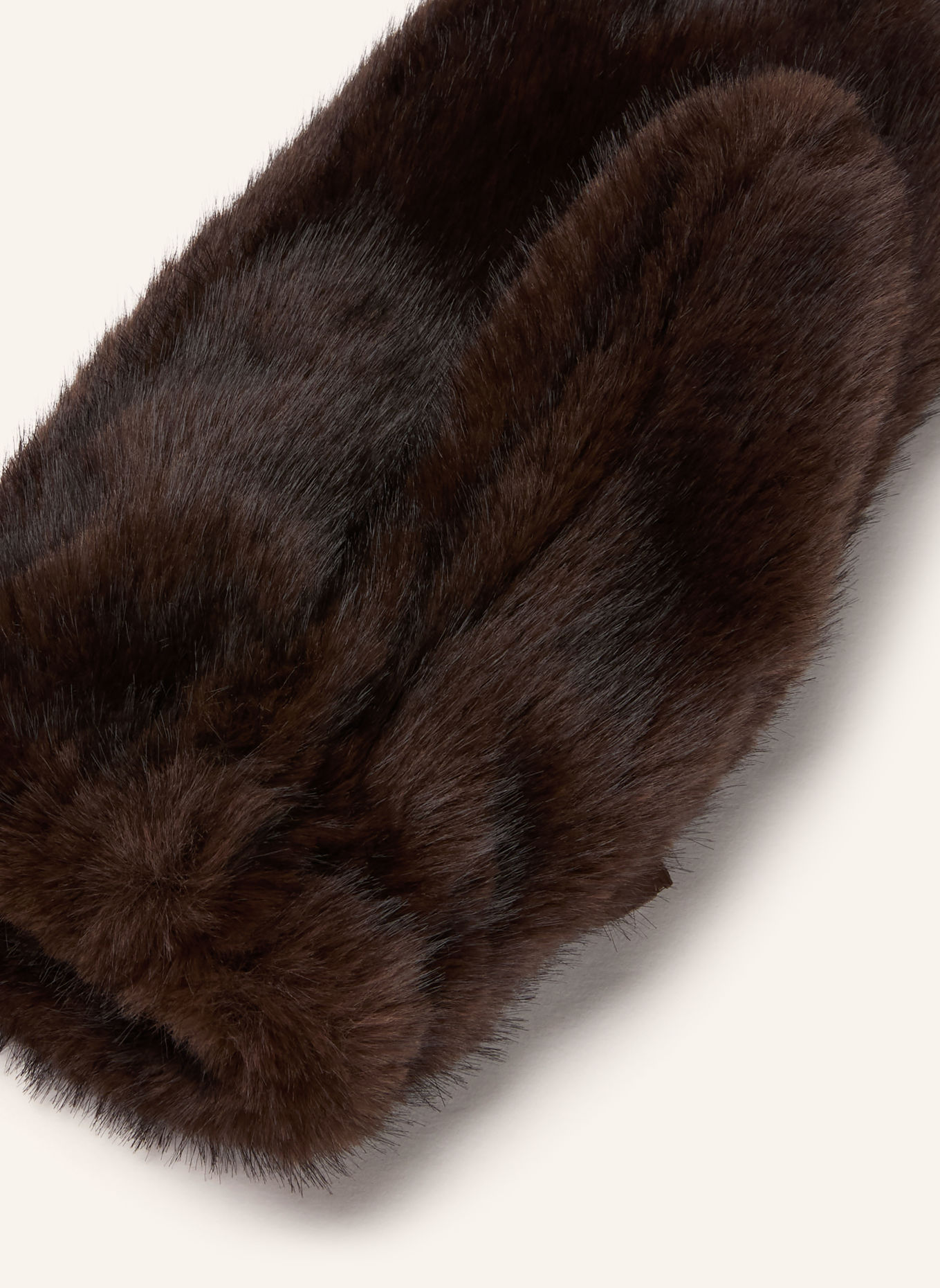 darling harbour Faux fur mittens: BROWN