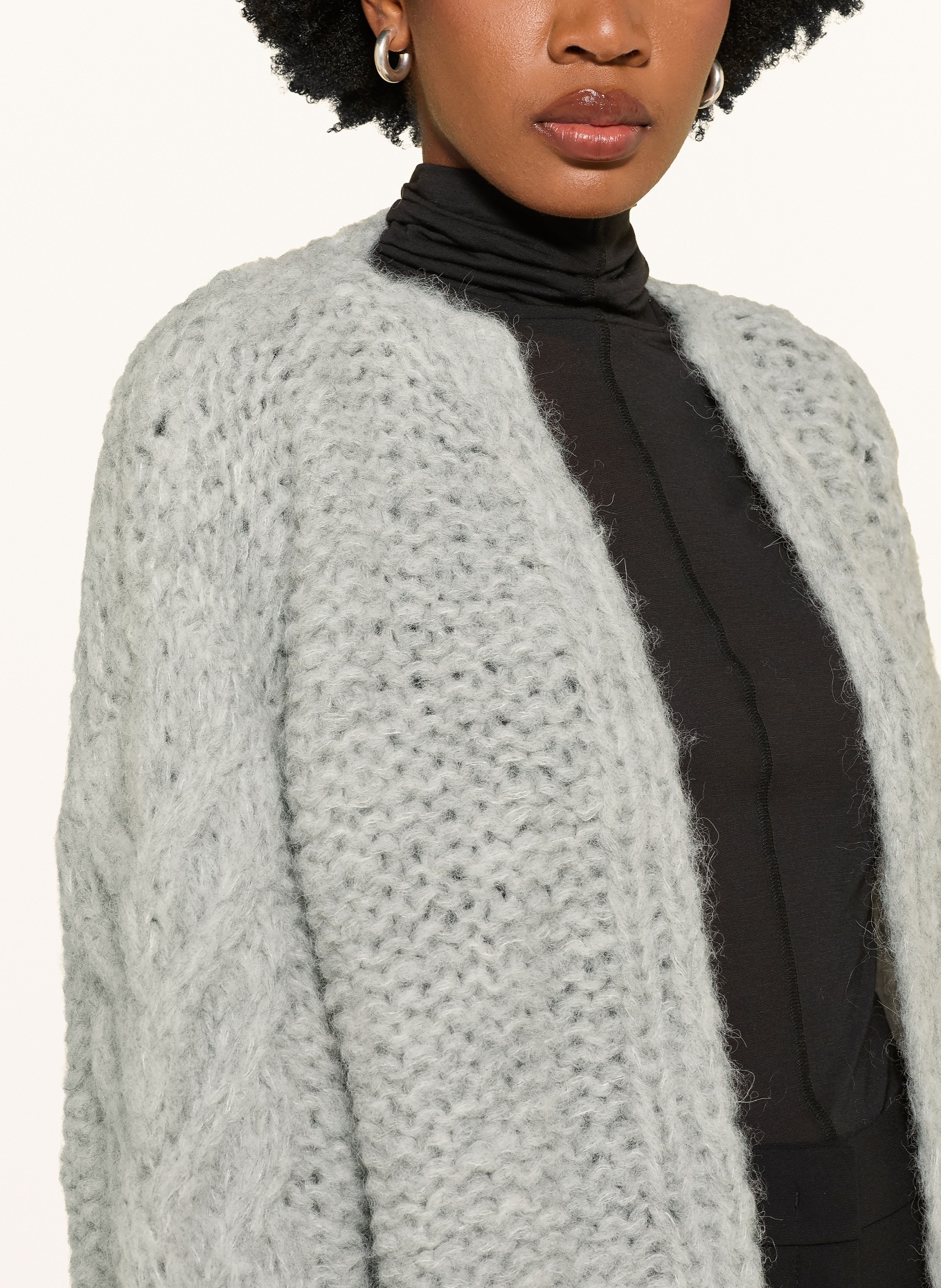 MAIAMI Knitted cover with alpaca: GRAY
