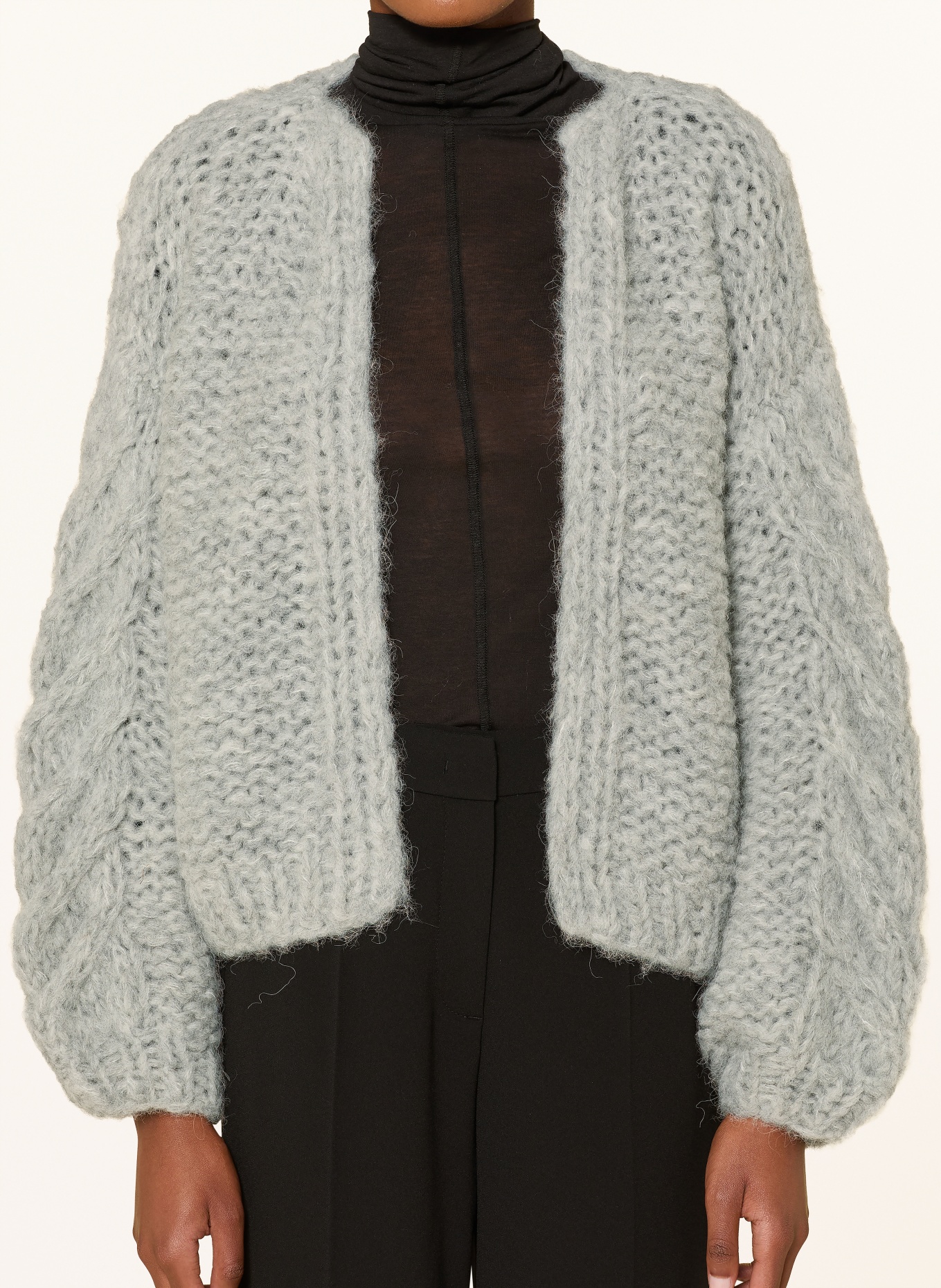 MAIAMI Knitted cover with alpaca: GRAY