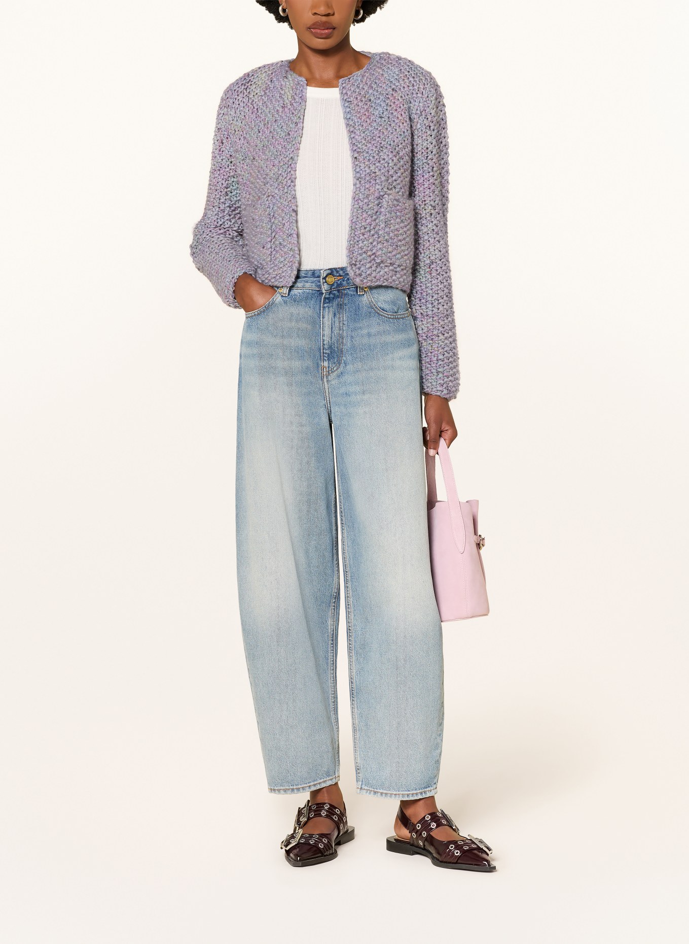 MAIAMI Knitted cover: PURPLE / MINT / LIGHT BLUE