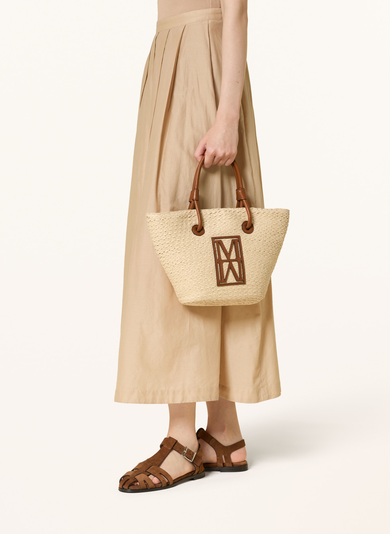 Marc O'Polo handtas: BEIGE / GOUD / BRUIN