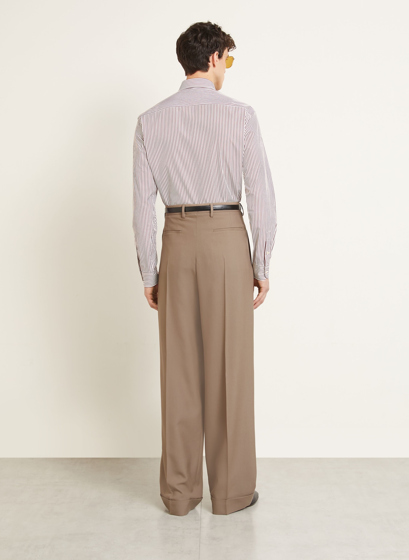VALENTINO Chemise VLOGO SIGNATURE Comfort Fit: BLANC / ROUGE FONCÉ