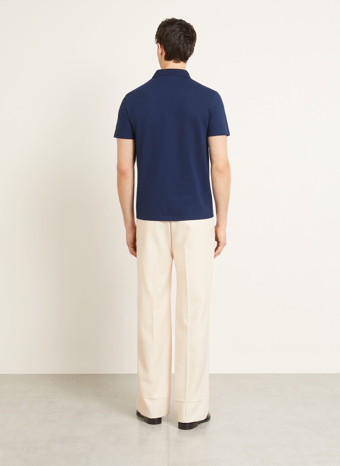 VALENTINO Piqué-poloshirt VGOLD: DONKERBLAUW