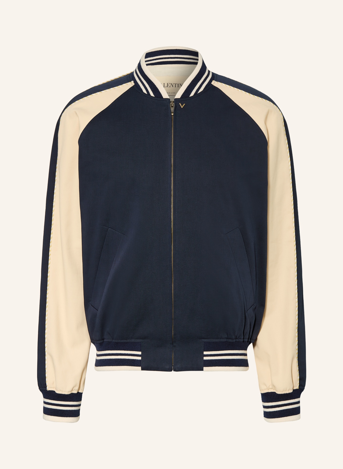 VALENTINO Blouson VGOLD: MØRKEBLÅ / GULD / CREME