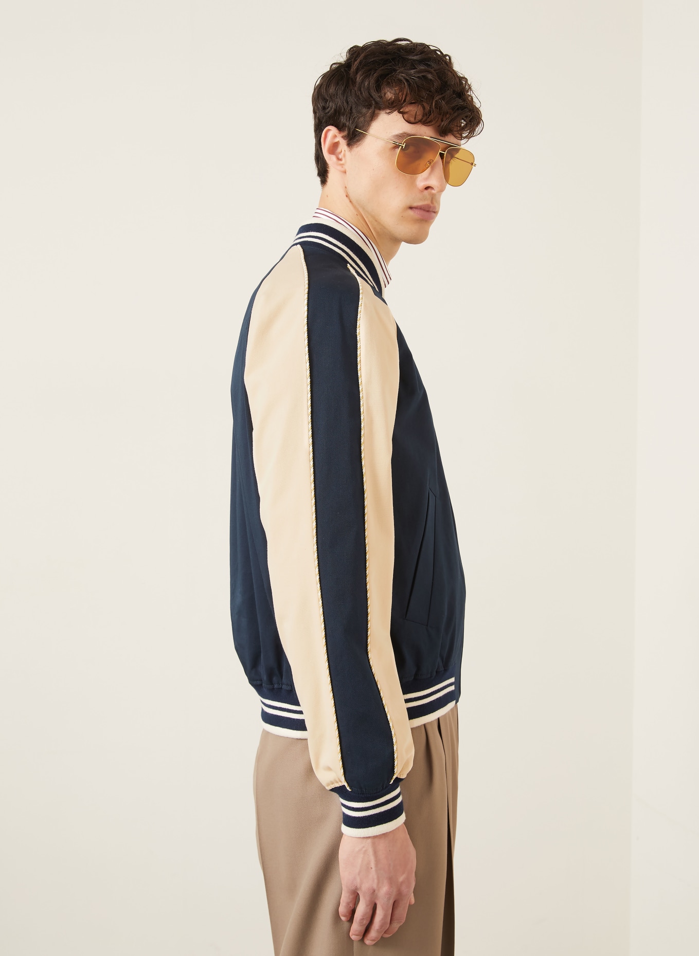 VALENTINO Blouson VGOLD: MØRKEBLÅ / GULD / CREME