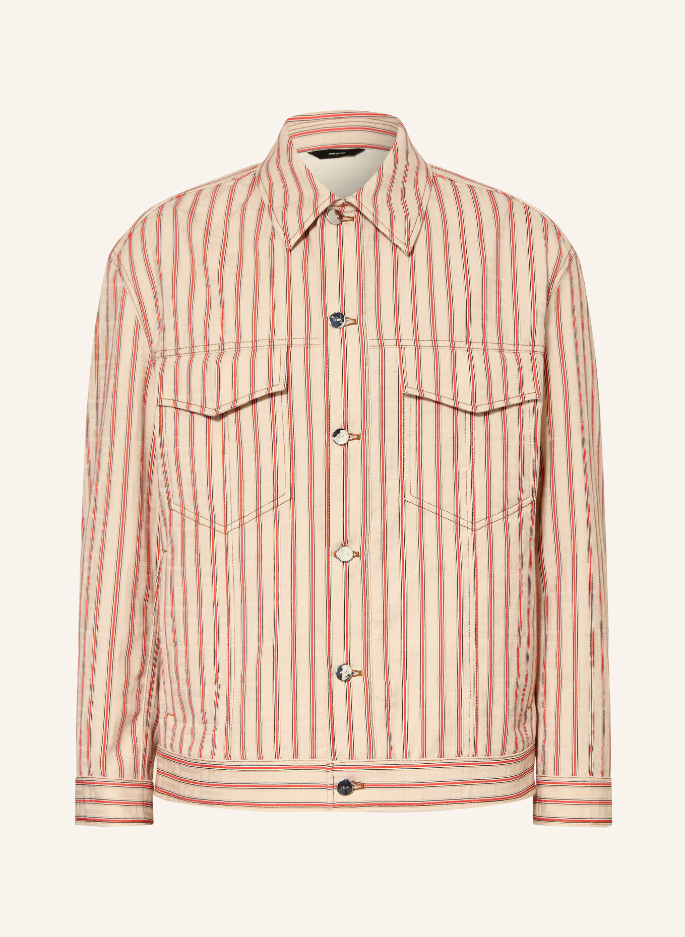 FENDI Overjacket: KRÉMOVÁ / ČERVENÁ