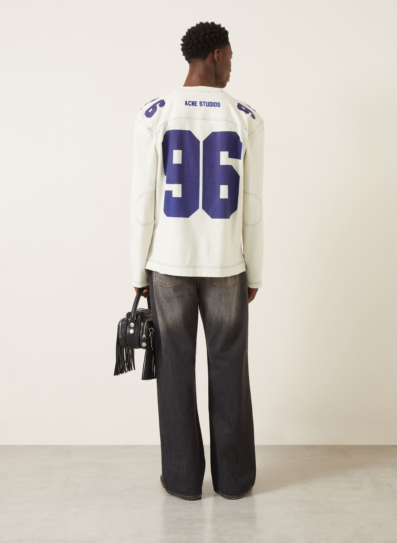 Acne Studios Longsleeve: BEIGE / BLAU