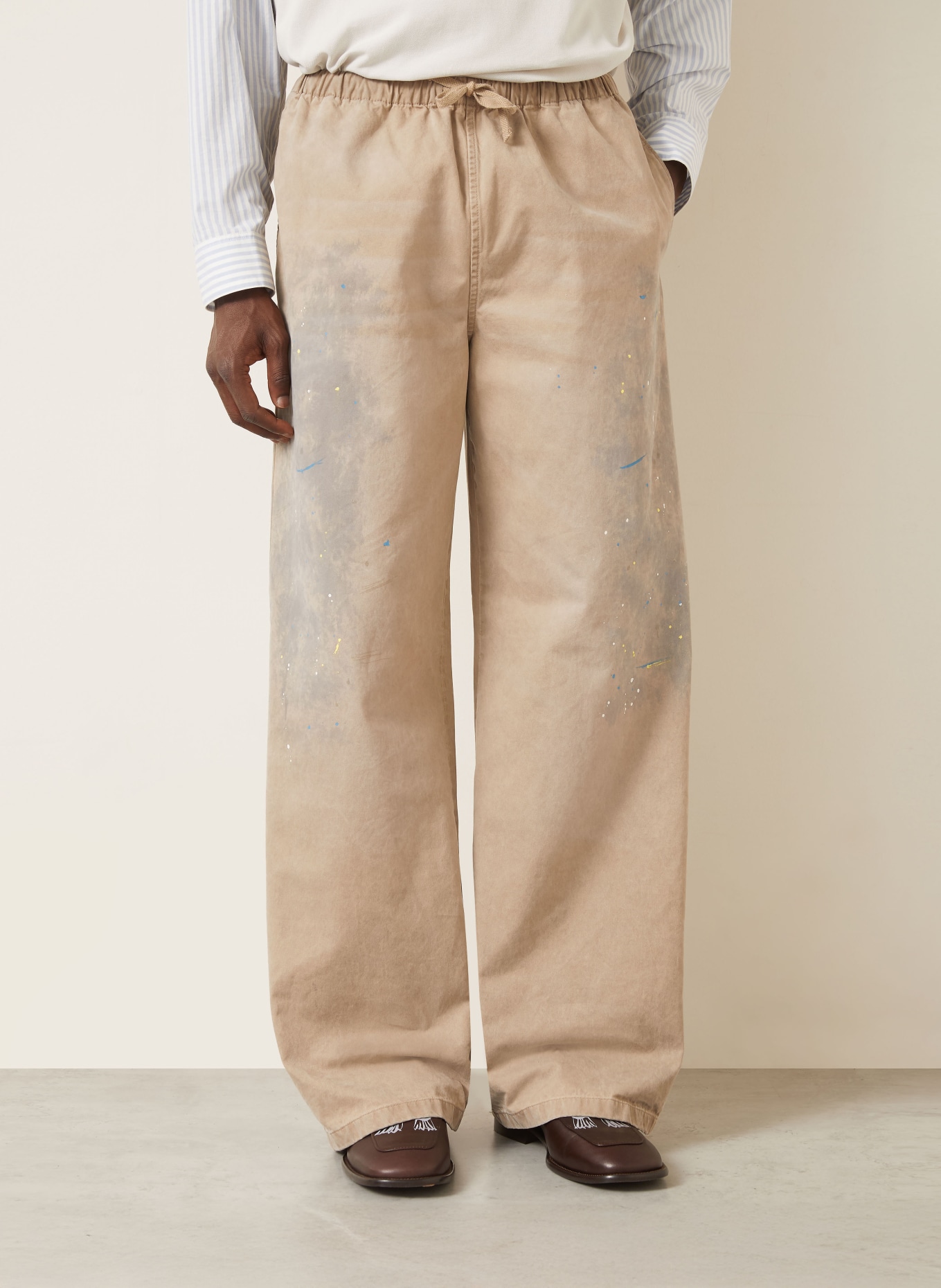 Acne Studios Kalhoty Regular Fit: BÉŽOVÁ