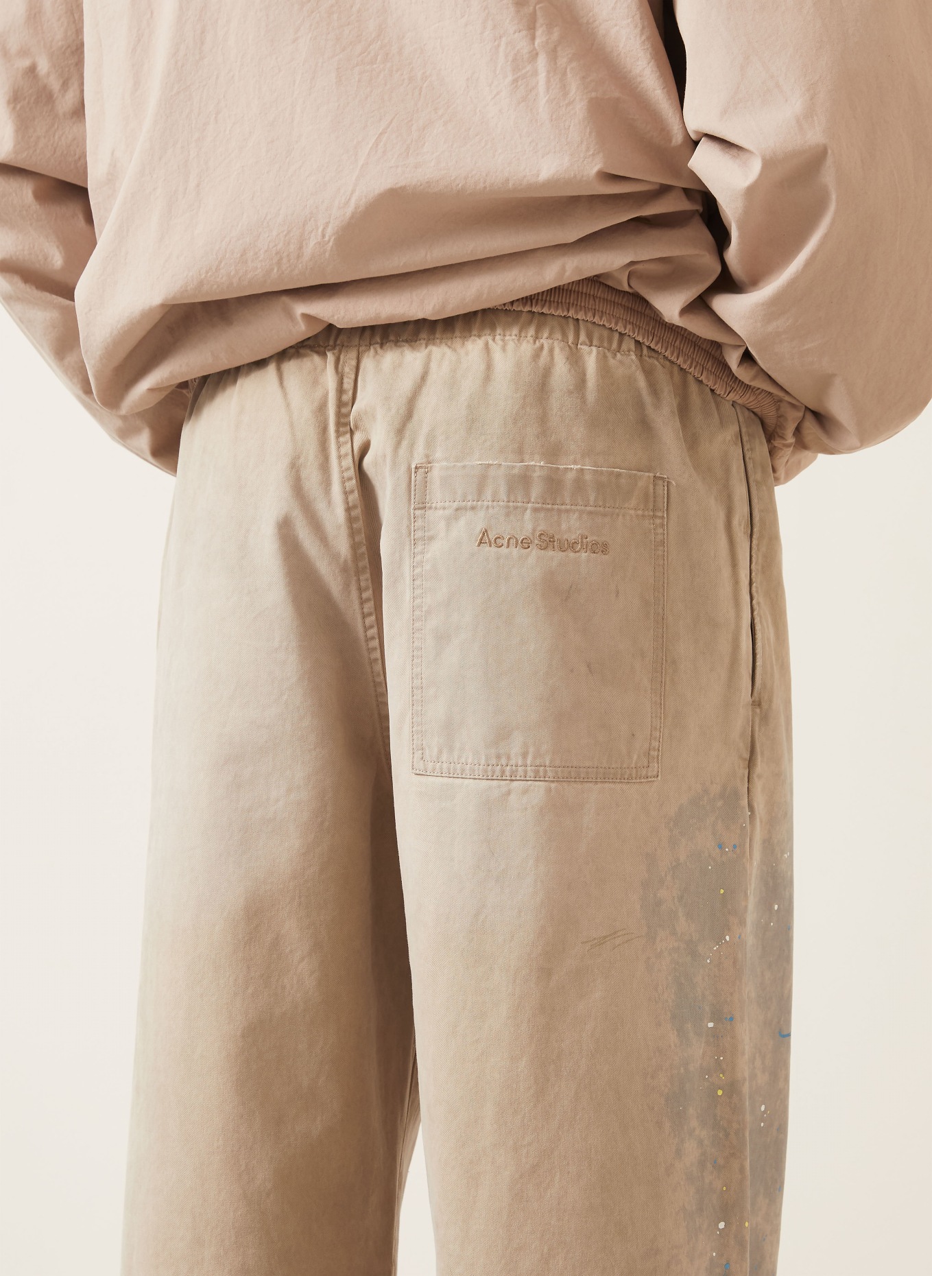 Acne Studios Kalhoty Regular Fit: BÉŽOVÁ