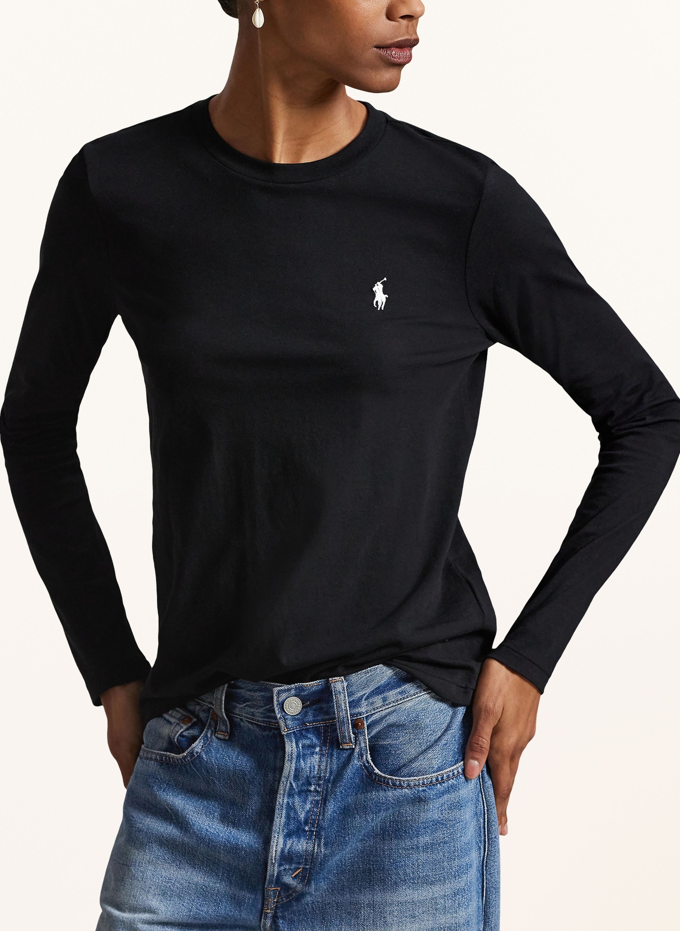POLO RALPH LAUREN T-shirt à manches longues: NOIR