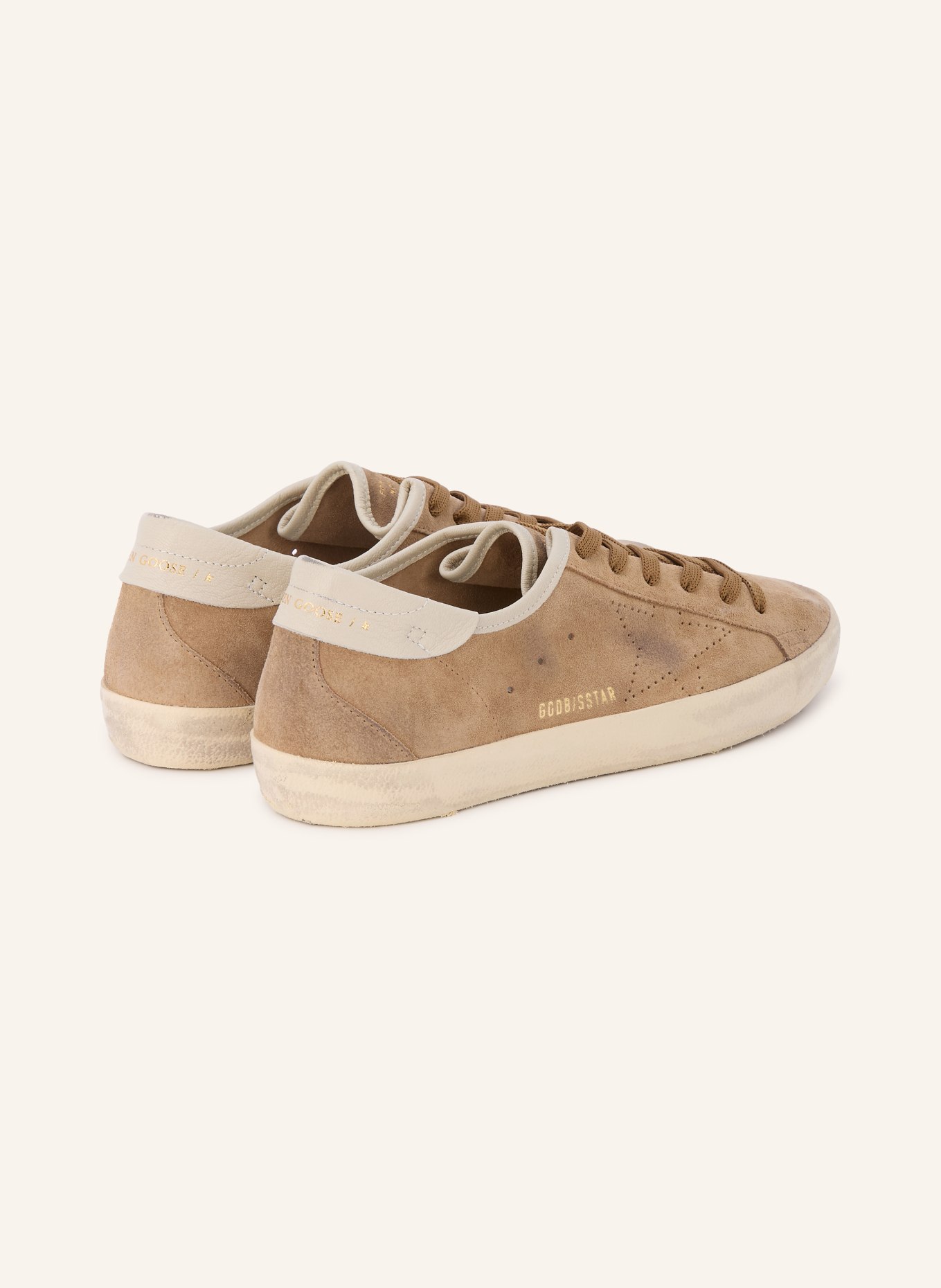 GOLDEN GOOSE Baskets SUPER-STAR: MARRON CLAIR / ÉCRU