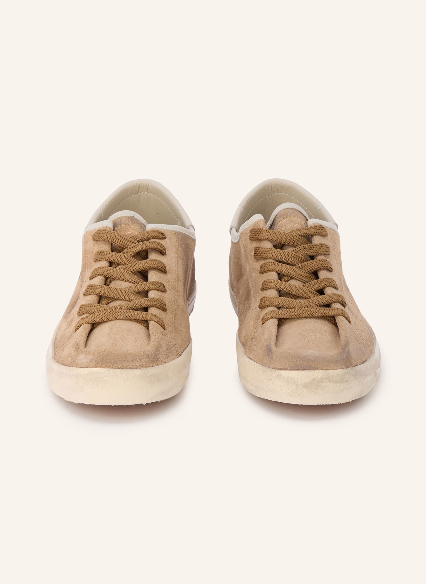 GOLDEN GOOSE Baskets SUPER-STAR: MARRON CLAIR / ÉCRU
