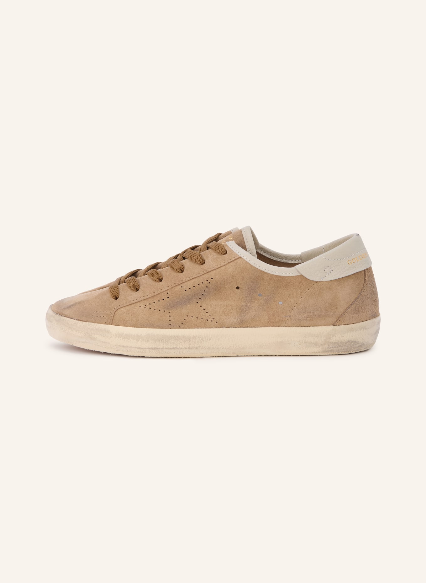 GOLDEN GOOSE Baskets SUPER-STAR: MARRON CLAIR / ÉCRU