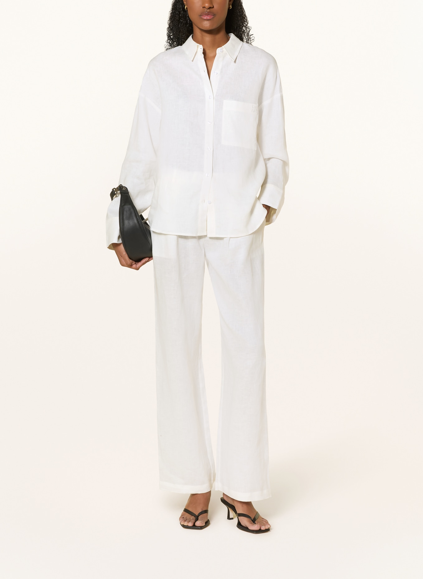 NINETY-9 Linnen blouse EIRA: ECRU