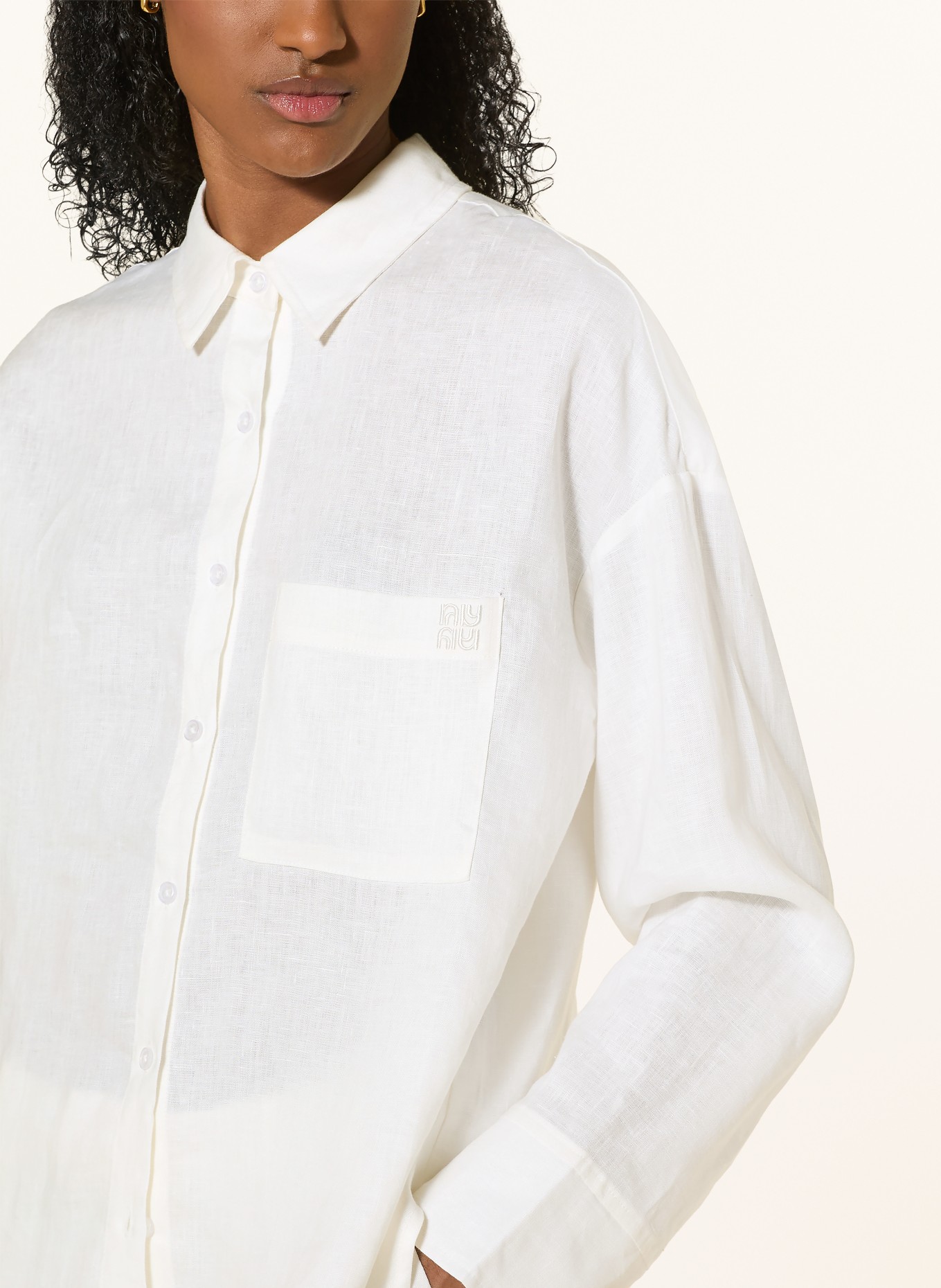 NINETY-9 Linnen blouse EIRA: ECRU