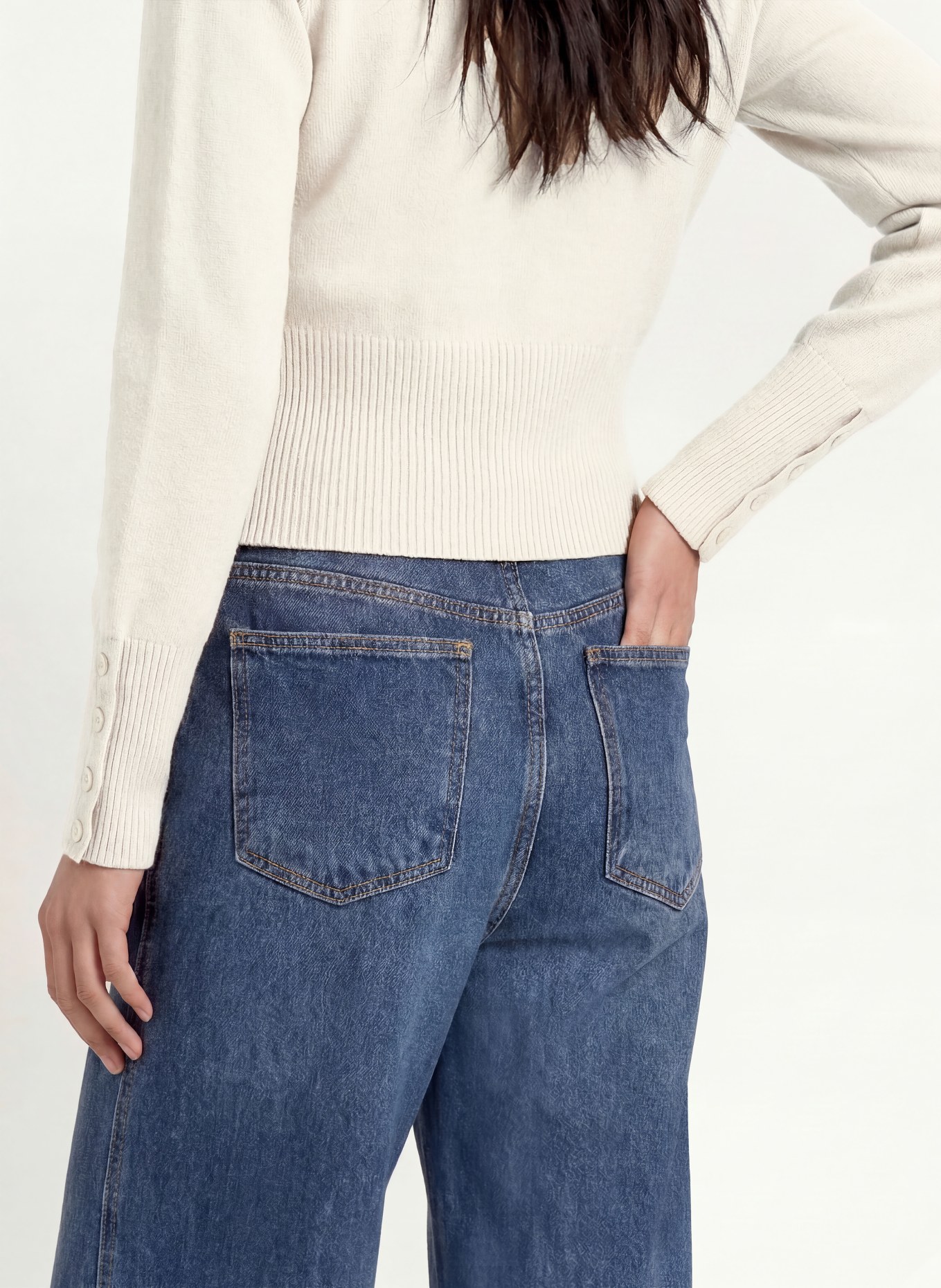NINETY-9 FAYE Cardigan: CREAM