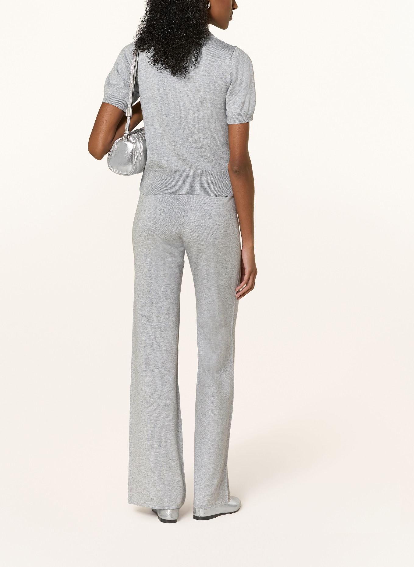 NINETY-9 FAYE Knit Pants: GRAY