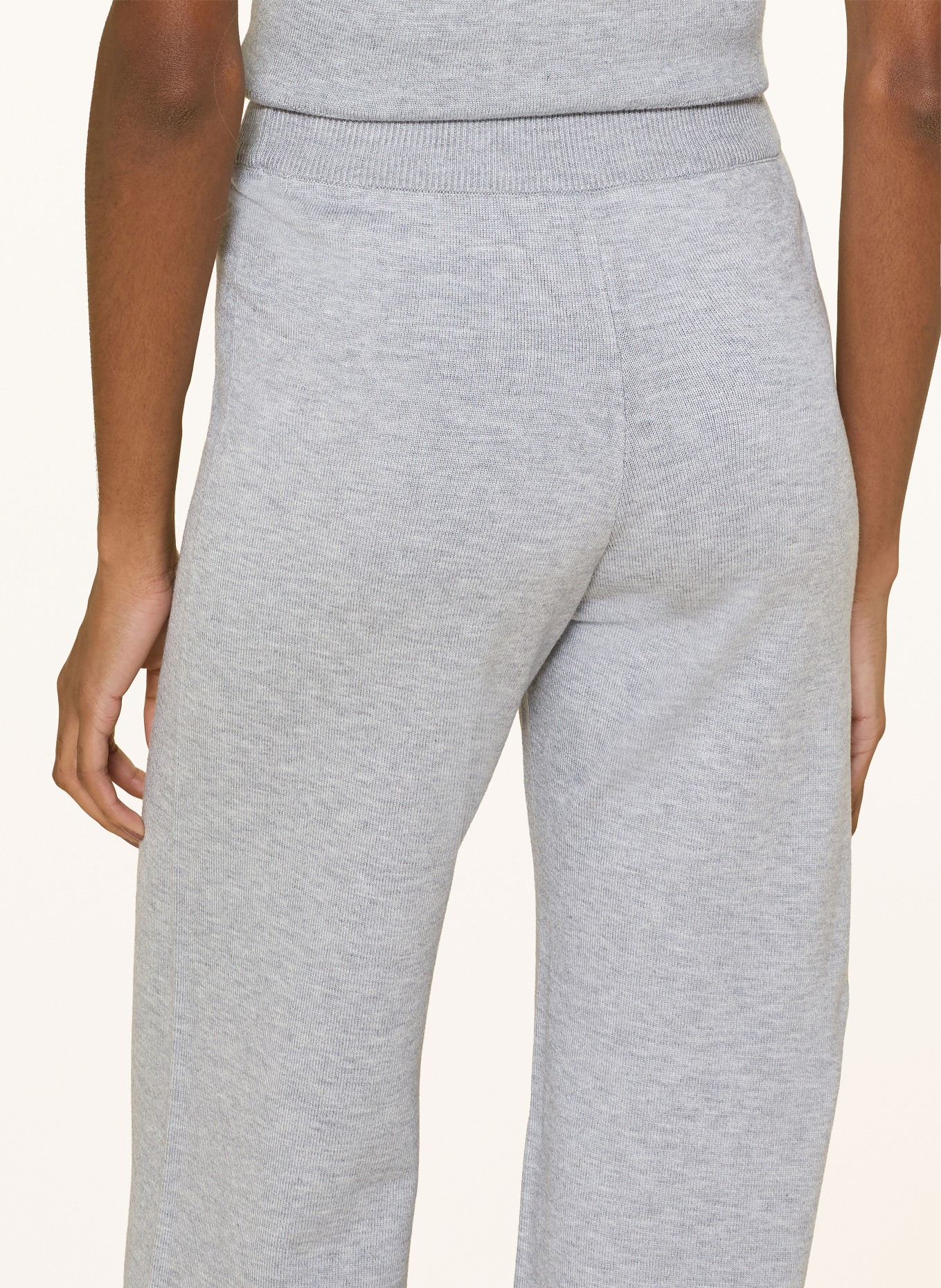 NINETY-9 FAYE Knit Pants: GRAY